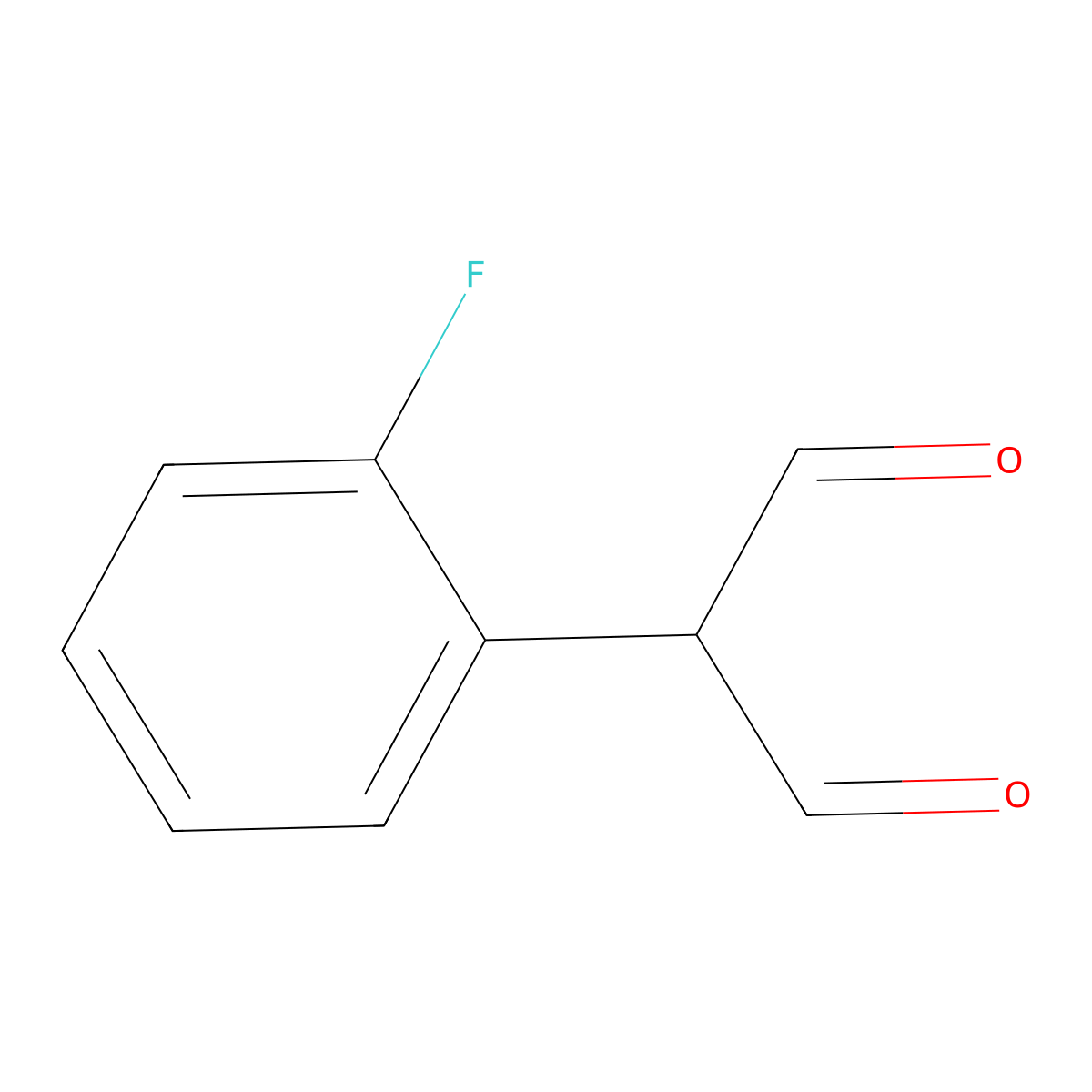 2-(2-Fluorophenyl)propanedial molecular structure, CAS 1267105-60-1