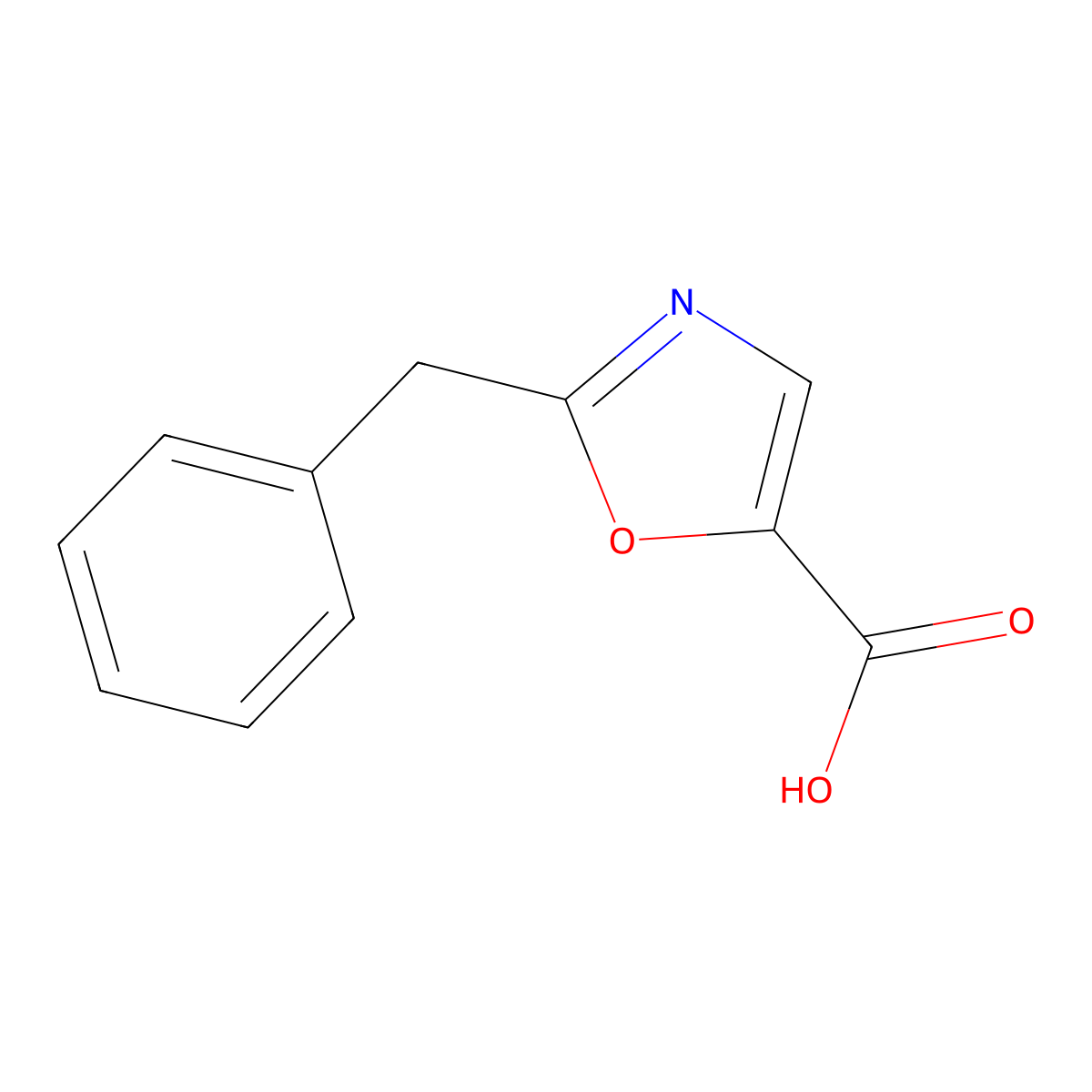 2-Benzyloxazole-5-carboxylic acid molecular structure, CAS 1267107-52-7