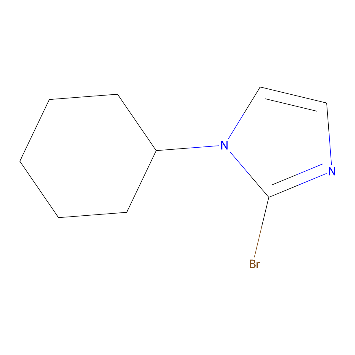 2-Bromo-1-cyclohexyl-1H-imidazole molecular structure, CAS 1267109-33-0