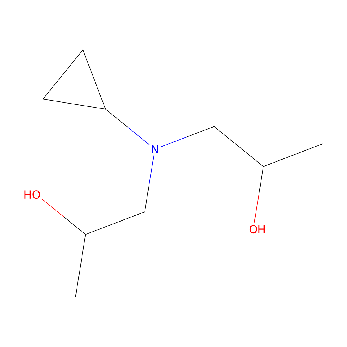 1-[Cyclopropyl(2-hydroxypropyl)amino]propan-2-ol molecular structure, CAS 1267109-37-4