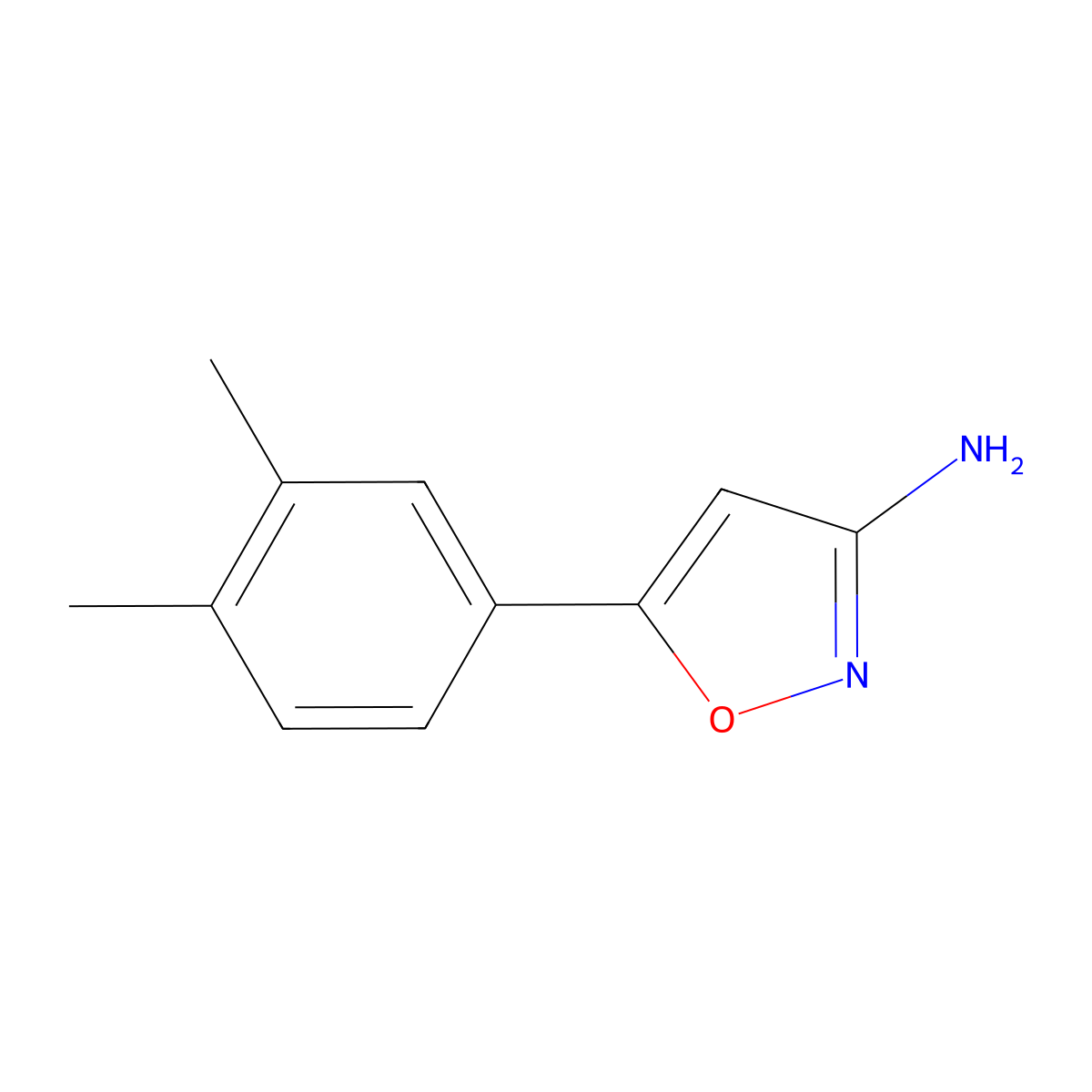 5-(3,4-Dimethylphenyl)isoxazol-3-amine molecular structure, CAS 1267109-77-2