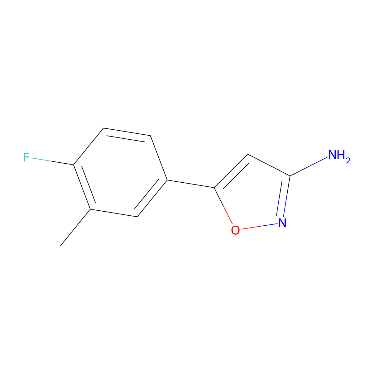 5-(4-Fluoro-3-methylphenyl)isoxazol-3-amine molecular structure, CAS 1267110-00-8