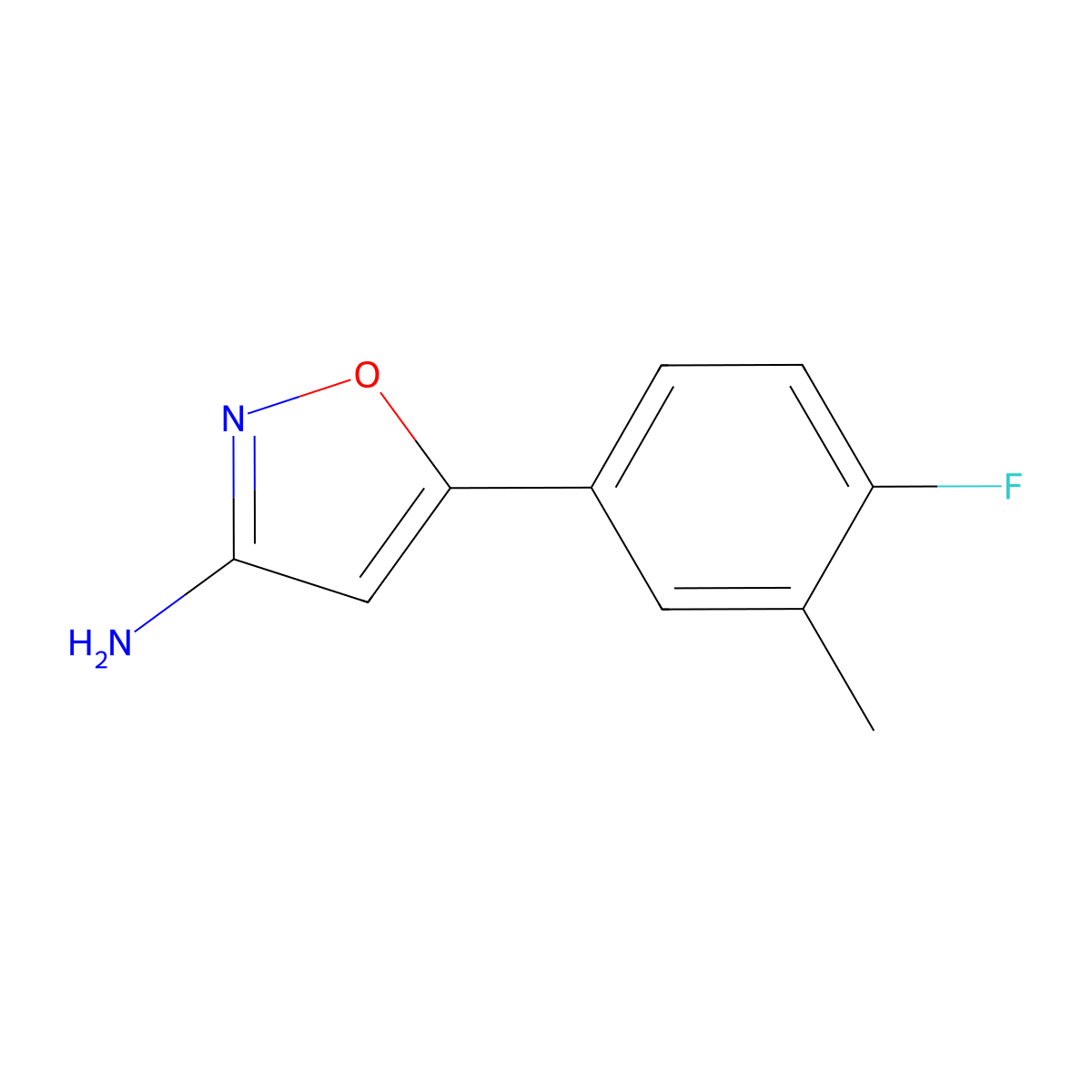 5-(4-Fluoro-3-methylphenyl)isoxazol-3-amine molecular structure, CAS 1267110-00-8