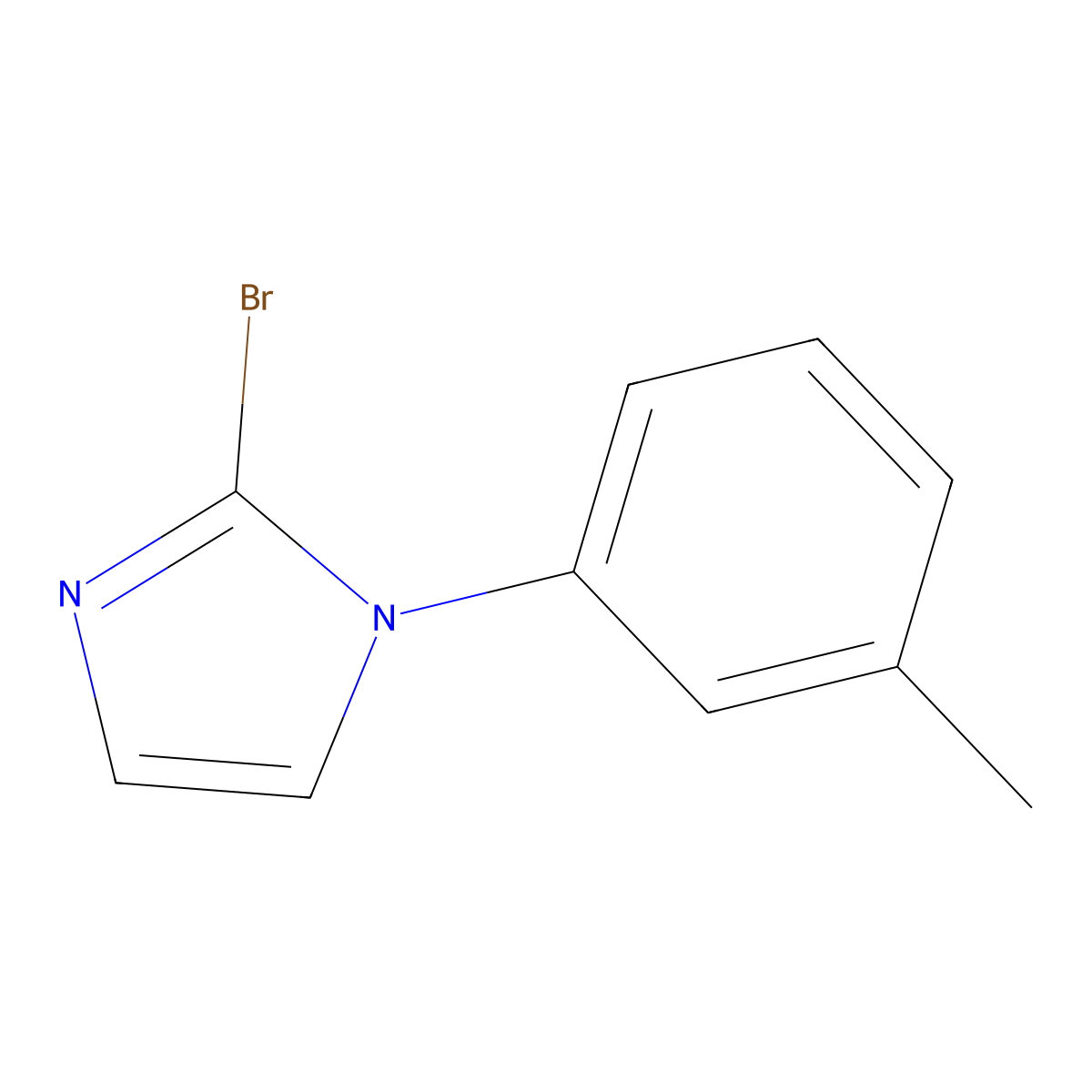 2-bromo-1-(m-tolyl)-1H-imidazole molecular structure, CAS 1267111-63-6
