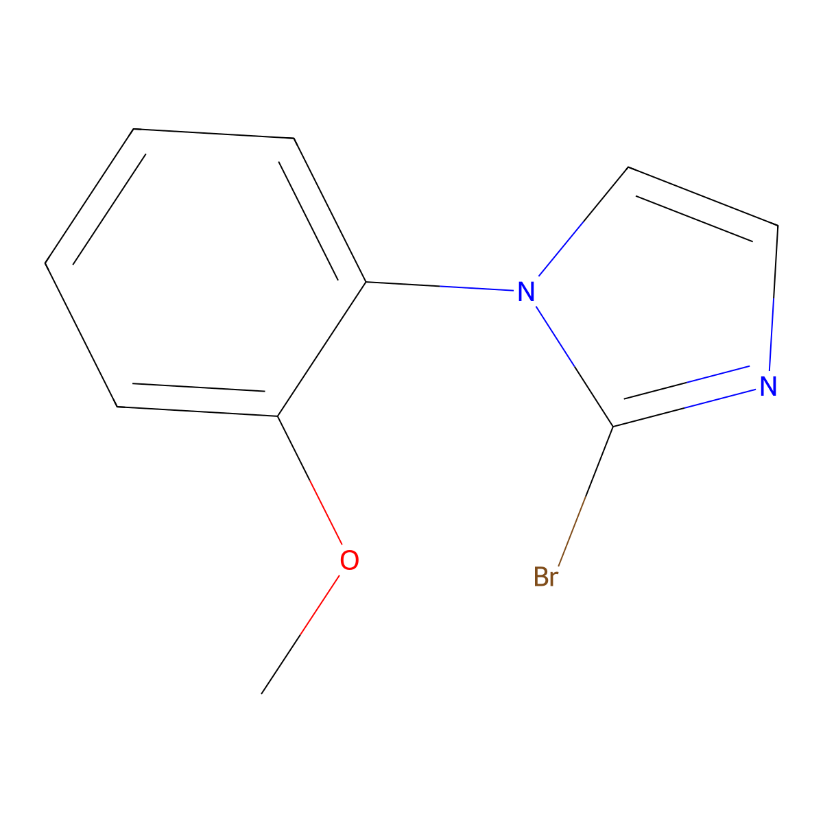 2-bromo-1-(2-methoxyphenyl)-1H-imidazole molecular structure, CAS 1267113-88-1