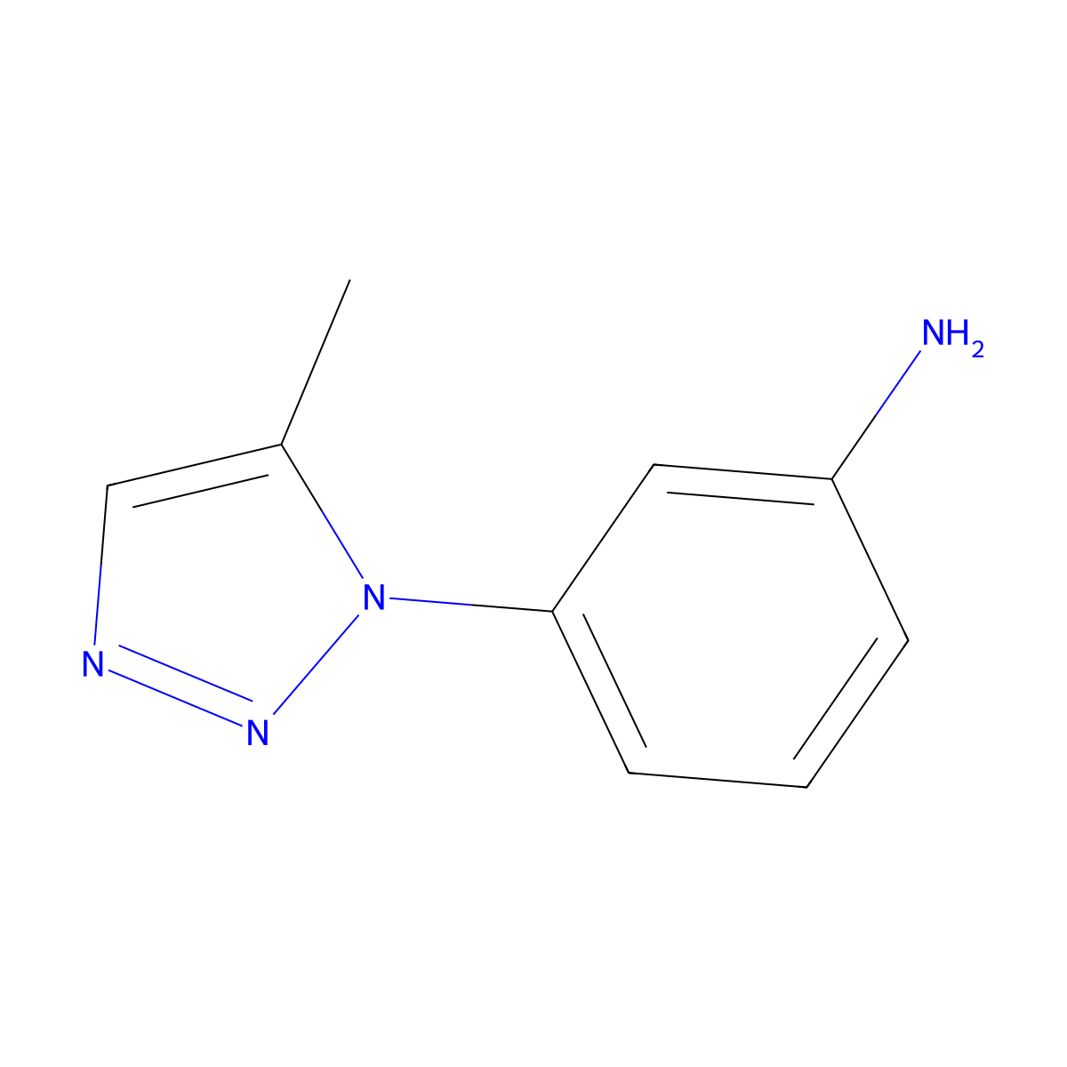 3-(5-methyl-1H-1,2,3-triazol-1-yl)aniline molecular structure, CAS 1267114-20-4