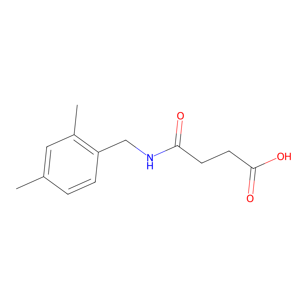 4-((2,4-Dimethylbenzyl)amino)-4-oxobutanoic acid molecular structure, CAS 1267115-08-1