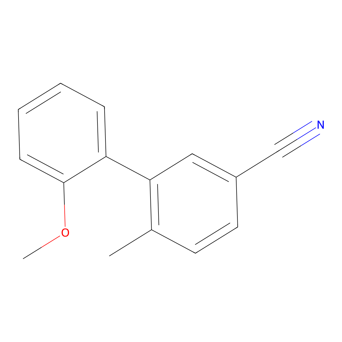 2'-Methoxy-6-methyl-[1,1'-biphenyl]-3-carbonitrile molecular structure, CAS 1267117-58-7