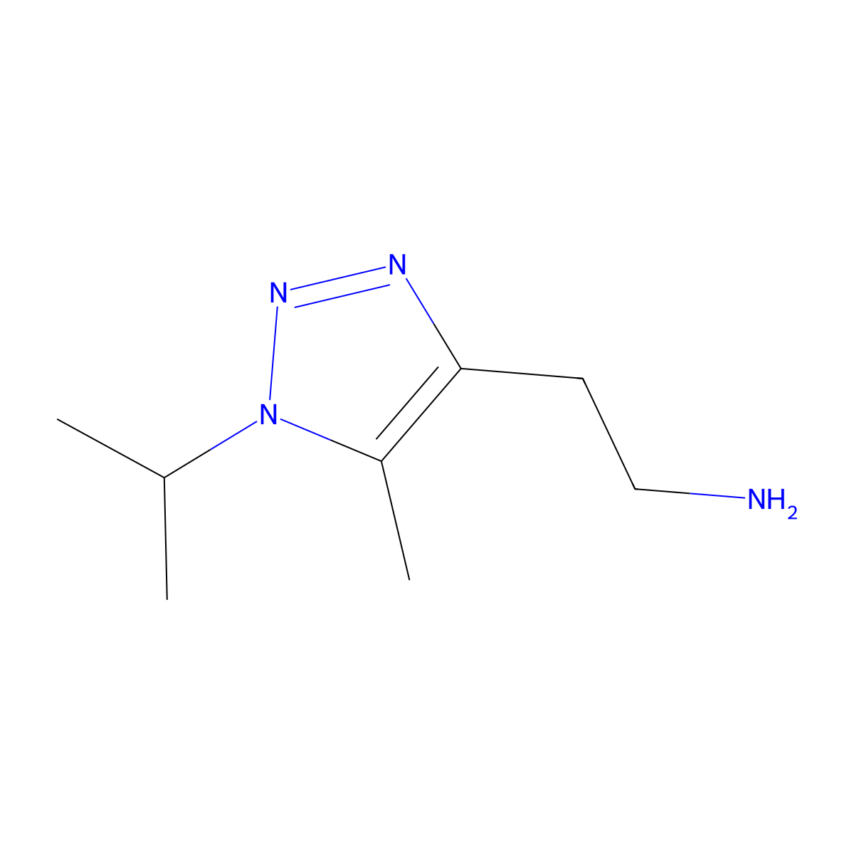2-[5-Methyl-1-(propan-2-yl)-1H-1,2,3-triazol-4-yl]ethan-1-amine molecular structure, CAS 1267130-86-8