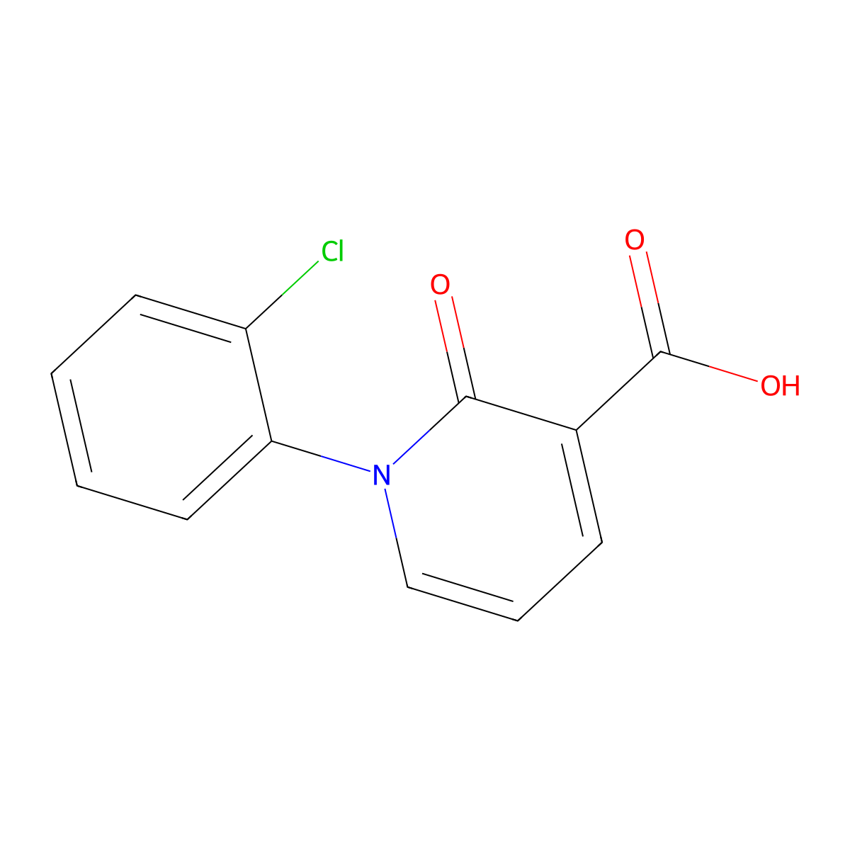 1-(2-Chlorophenyl)-2-oxo-1,2-dihydropyridine-3-carboxylic acid molecular structure, CAS 1267134-04-2
