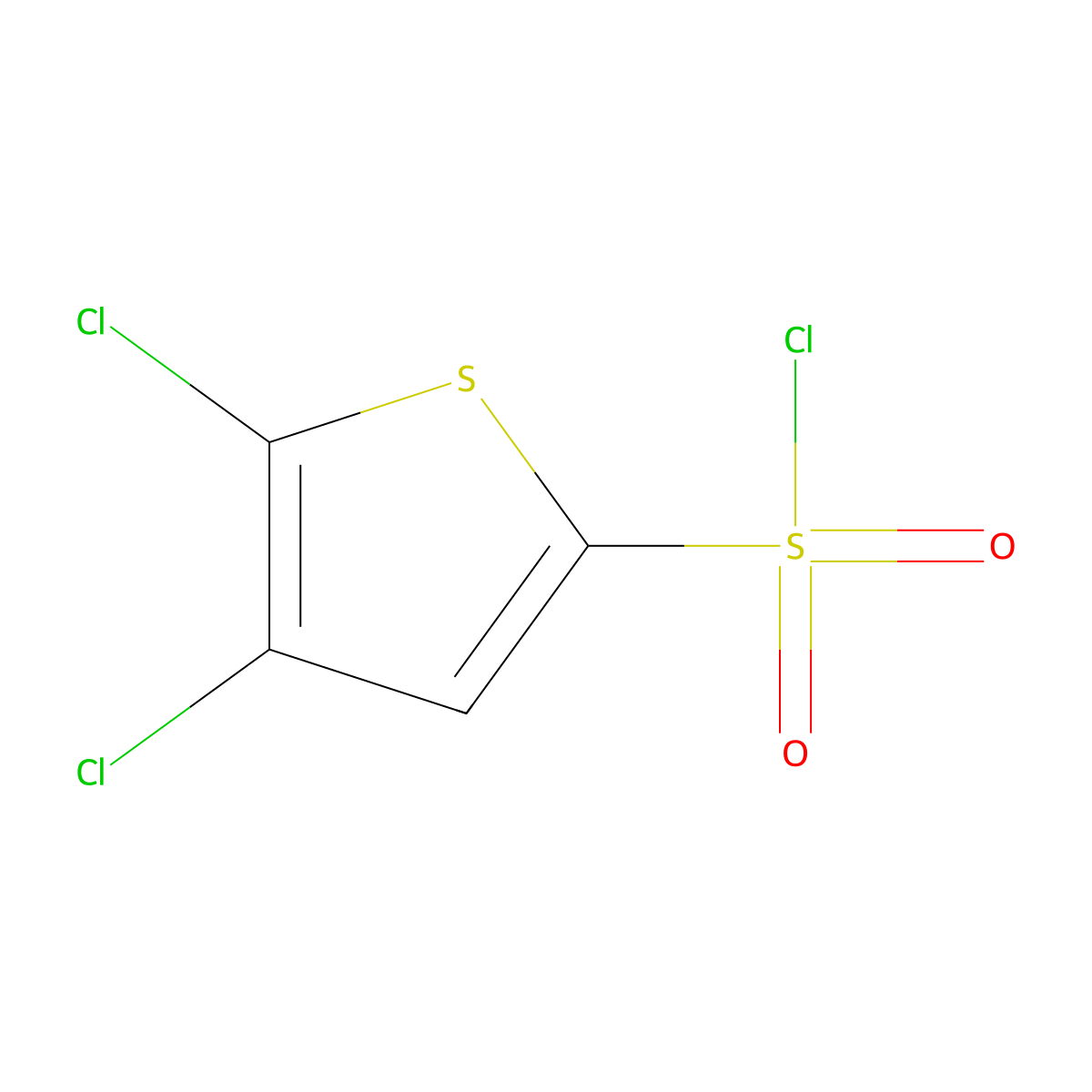 4,5-Dichlorothiophene-2-sulfonyl chloride molecular structure, CAS 126714-85-0
