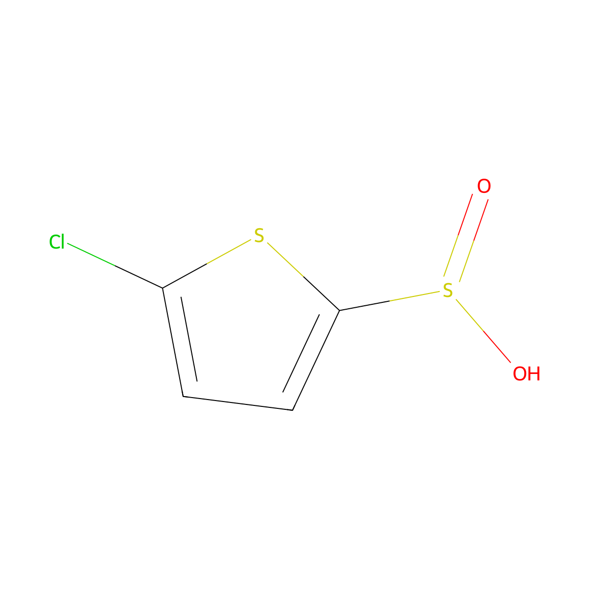 5-chlorothiophene-2-sulfinic Acid molecular structure, CAS 126714-86-1