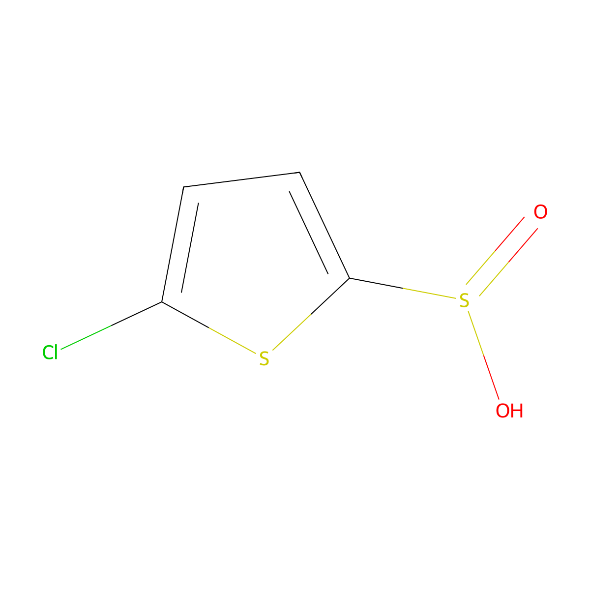 5-chlorothiophene-2-sulfinic Acid molecular structure, CAS 126714-86-1