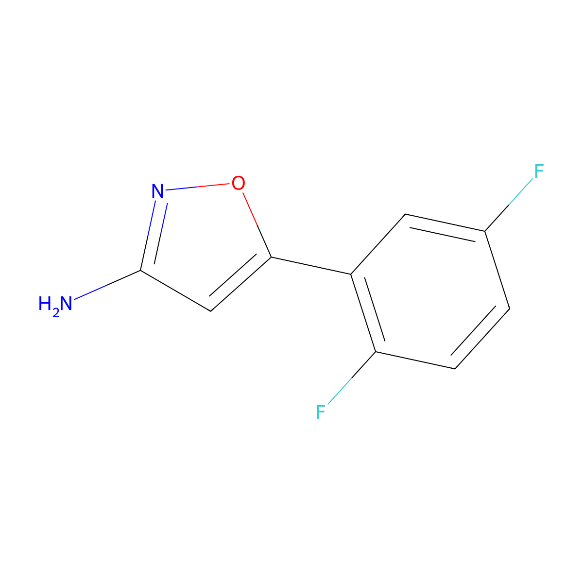 5-(2,5-Difluorophenyl)isoxazol-3-amine molecular structure, CAS 1267143-12-3