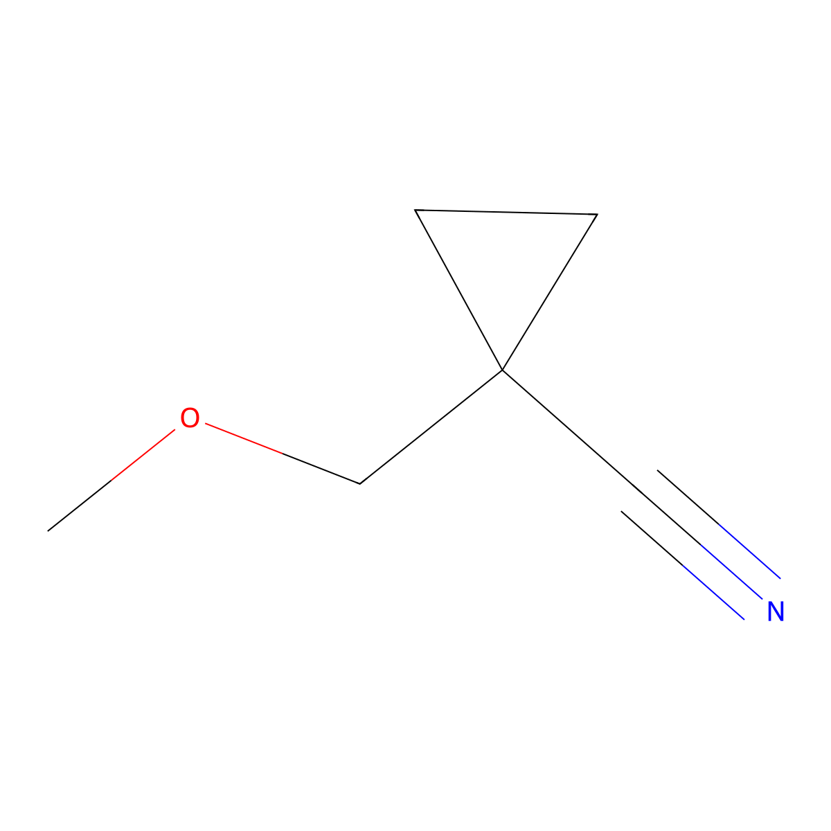 1-(Methoxymethyl)cyclopropane-1-carbonitrile molecular structure, CAS 1267146-97-3