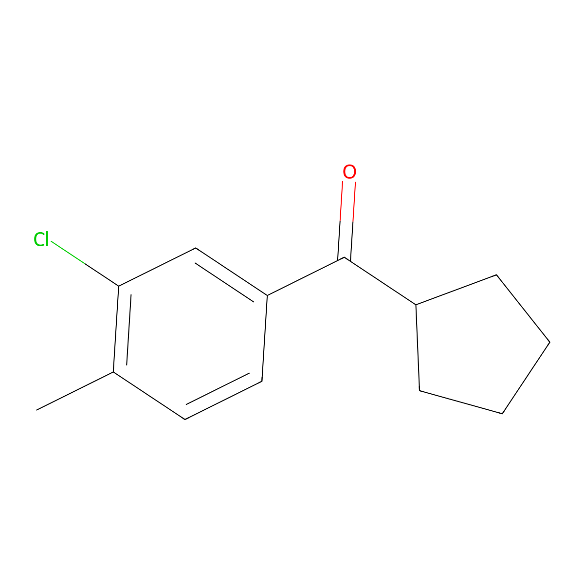 (3-Chloro-4-methylphenyl)cyclopentylmethanone molecular structure, CAS 1267158-22-4
