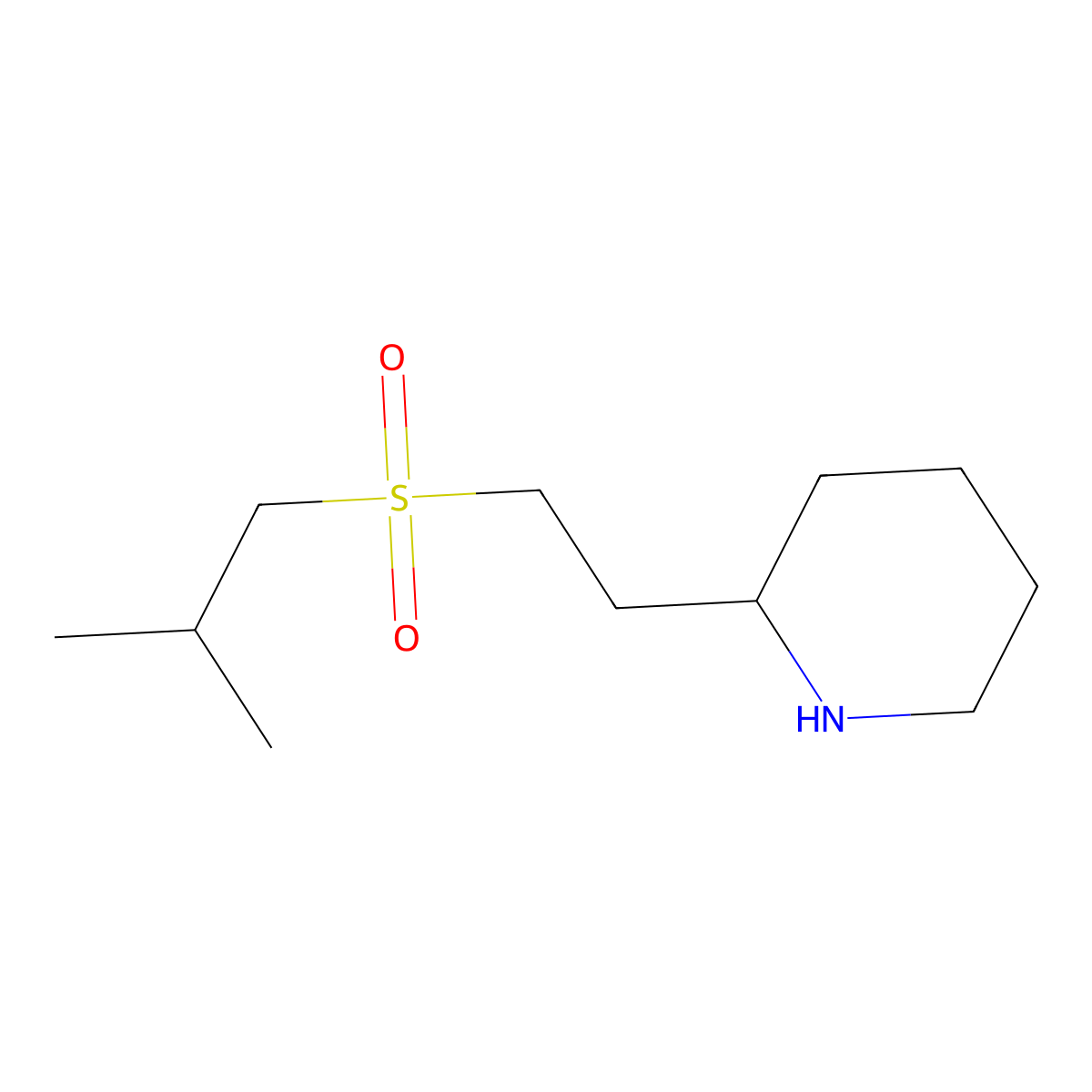 2-[2-(2-Methylpropanesulfonyl)ethyl]piperidine molecular structure, CAS 1267161-73-8