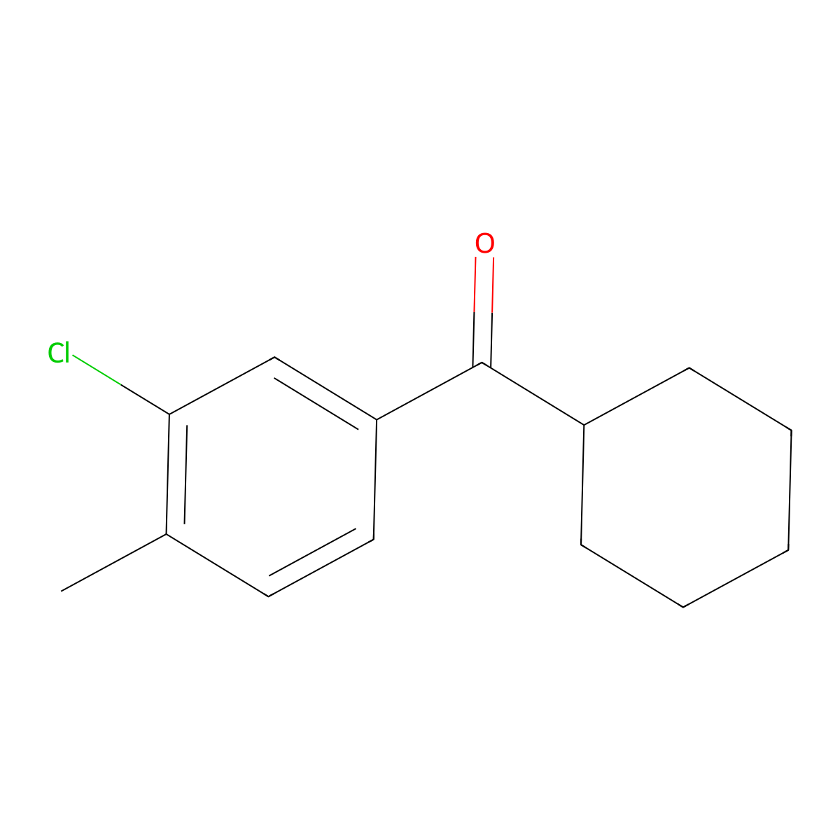 (3-Chloro-4-methylphenyl)(cyclohexyl)methanone molecular structure, CAS 1267165-87-6