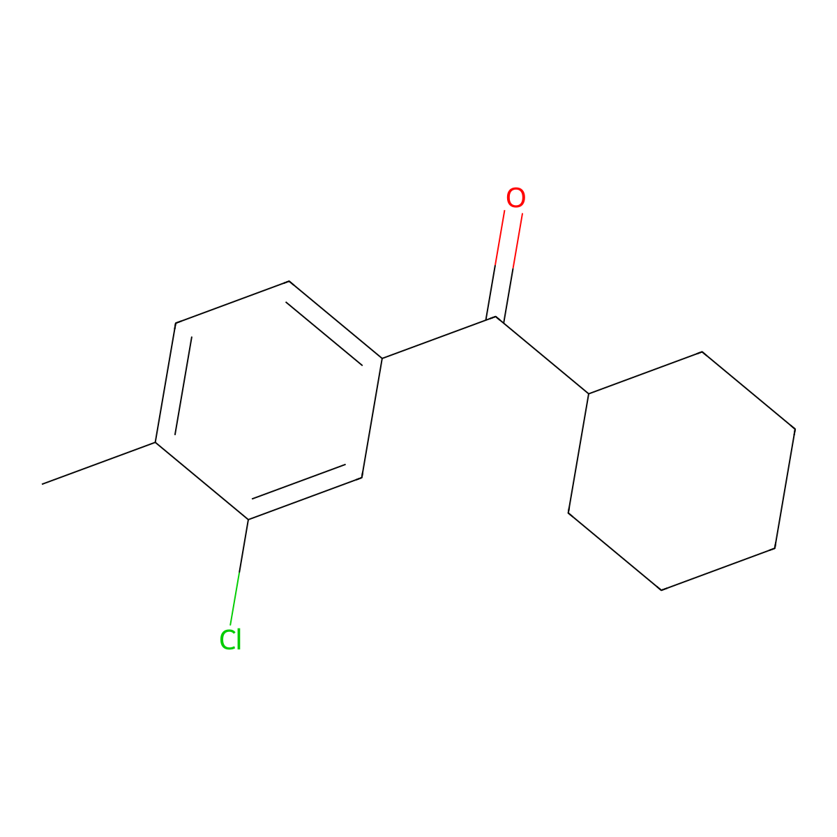 (3-Chloro-4-methylphenyl)(cyclohexyl)methanone molecular structure, CAS 1267165-87-6