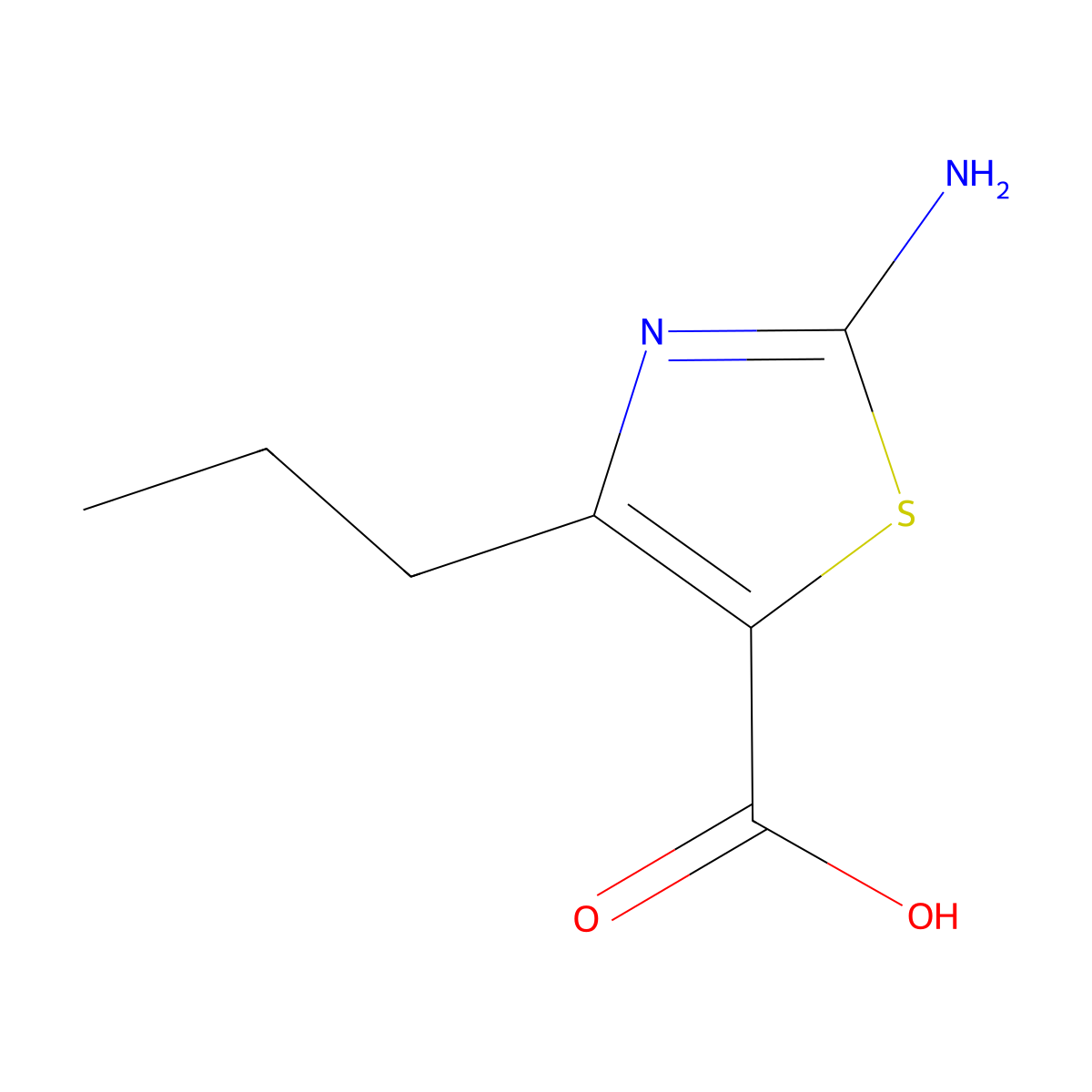 2-Amino-4-propylthiazole-5-carboxylic acid molecular structure, CAS 1267166-48-2