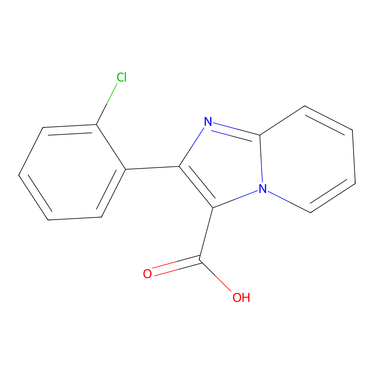 2-(2-Chlorophenyl)imidazo[1,2-A]pyridine-3-carboxylic acid molecular structure, CAS 1267166-99-3