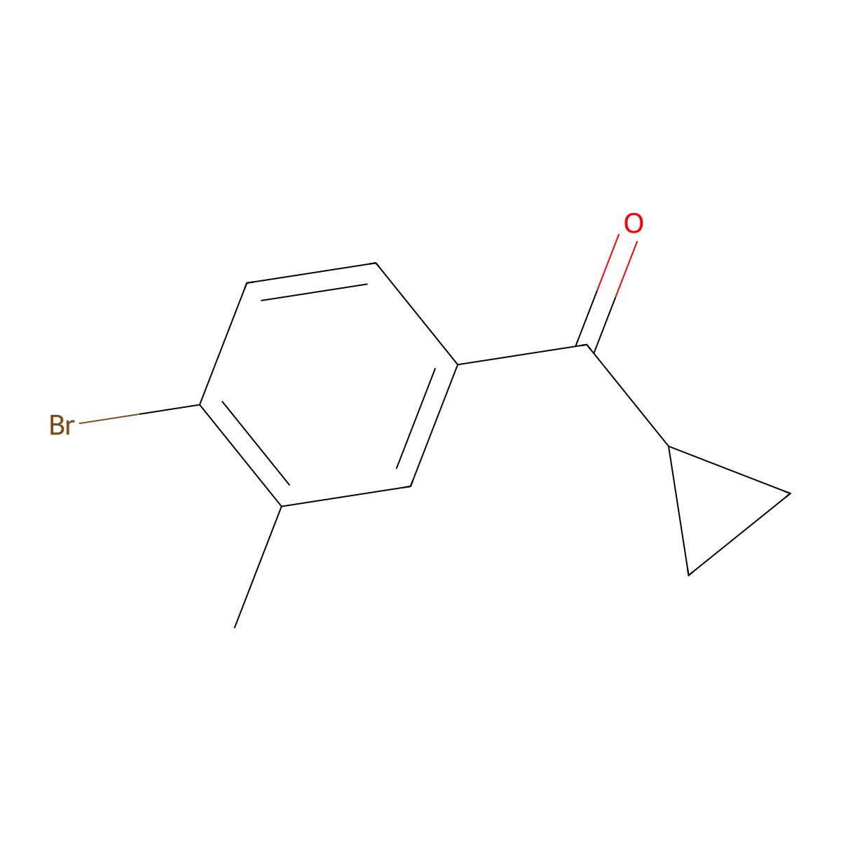 (4-Bromo-3-methylphenyl)(cyclopropyl)methanone molecular structure, CAS 1267167-02-1
