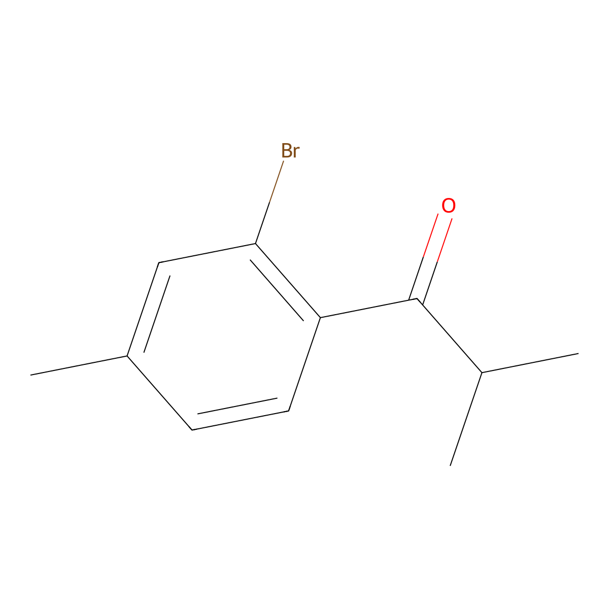 1-(2-Bromo-4-methylphenyl)-2-methyl-1-propanone molecular structure, CAS 1267167-83-8