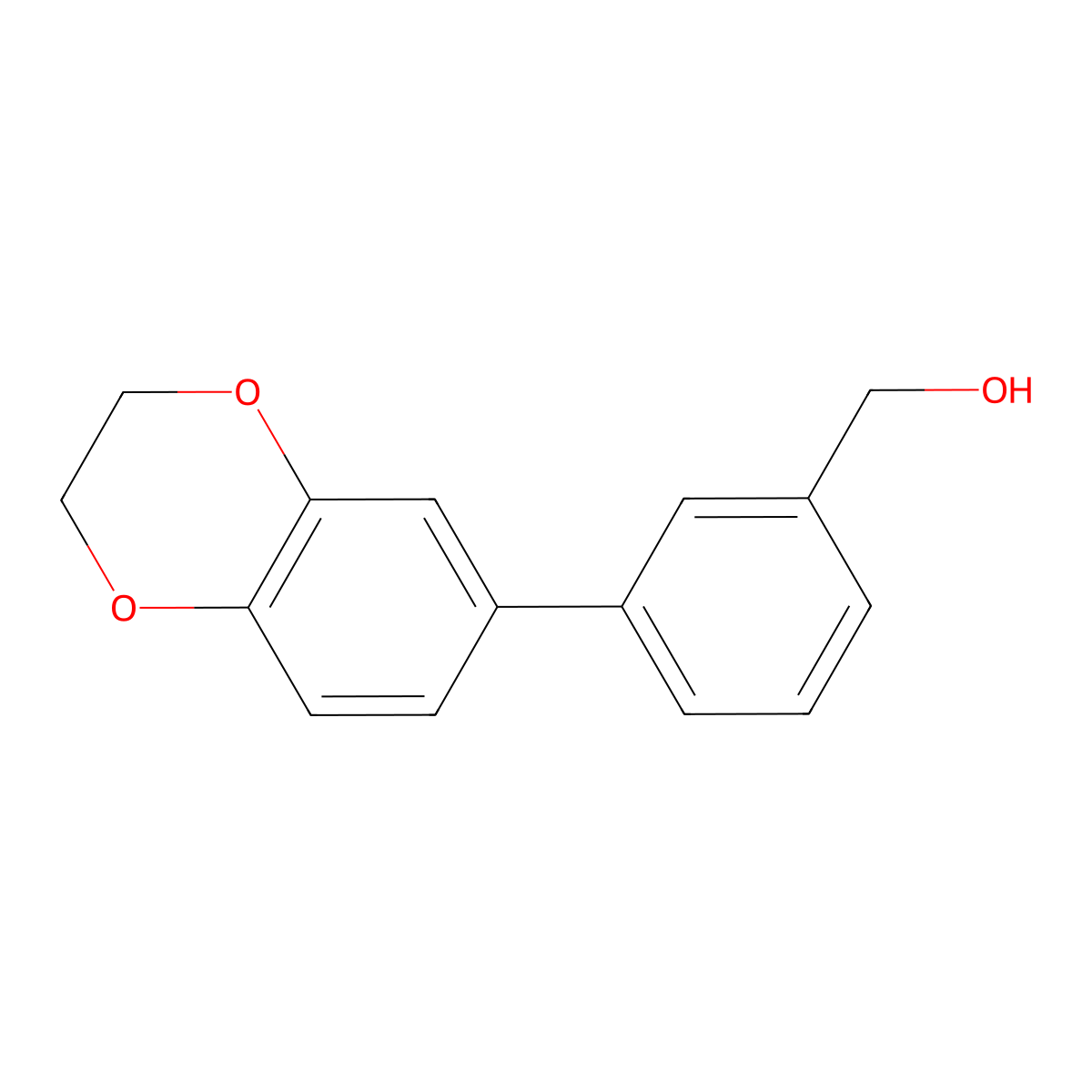 (3-(2,3-Dihydrobenzo[b][1,4]dioxin-6-yl)phenyl)methanol molecular structure, CAS 1267168-54-6