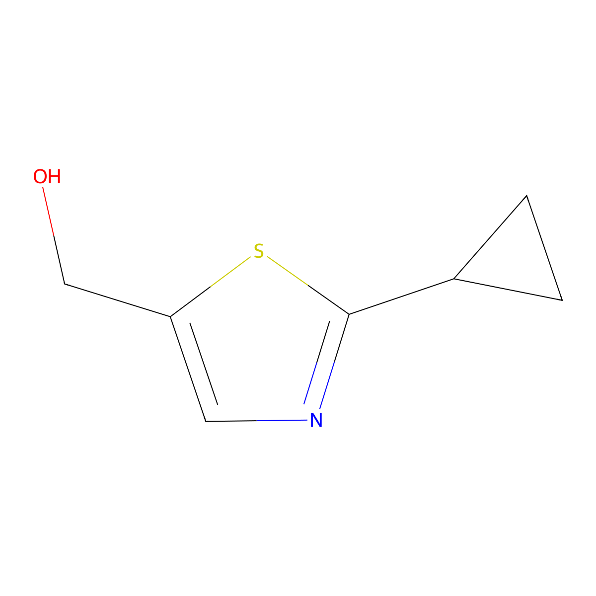 (2-Cyclopropylthiazol-5-yl)methanol molecular structure, CAS 1267174-19-5