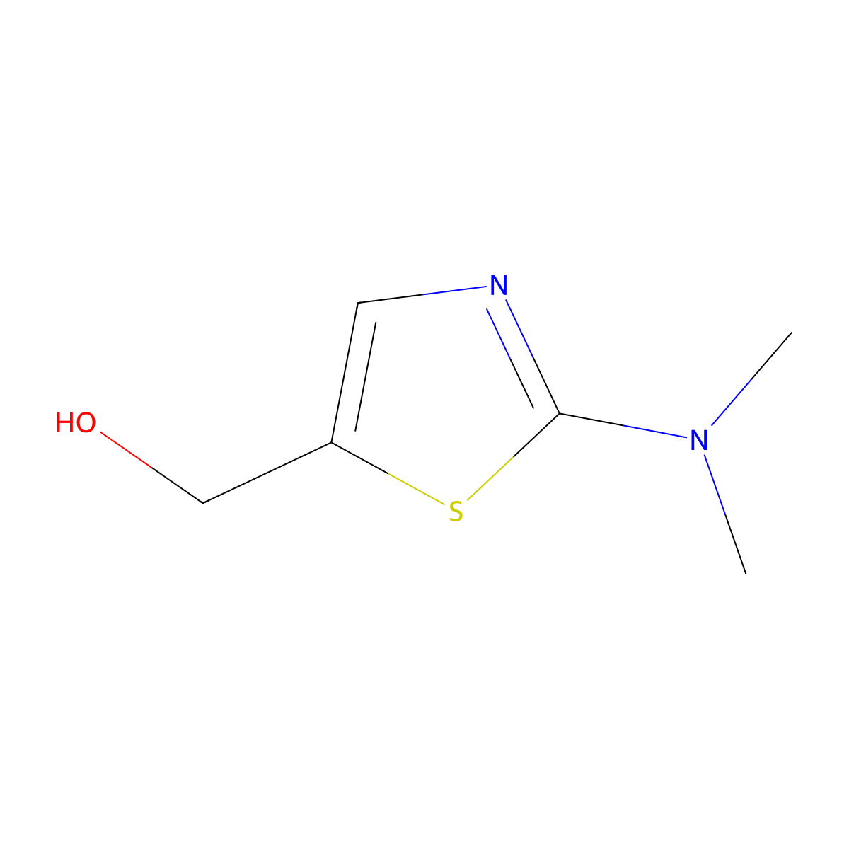 (2-(Dimethylamino)thiazol-5-yl)methanol molecular structure, CAS 1267174-26-4