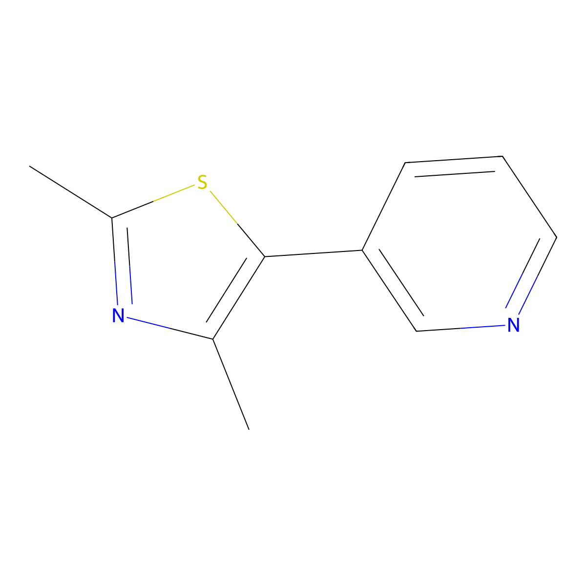 3-(2,4-Dimethyl-5-thiazolyl)pyridine molecular structure, CAS 1267180-21-1