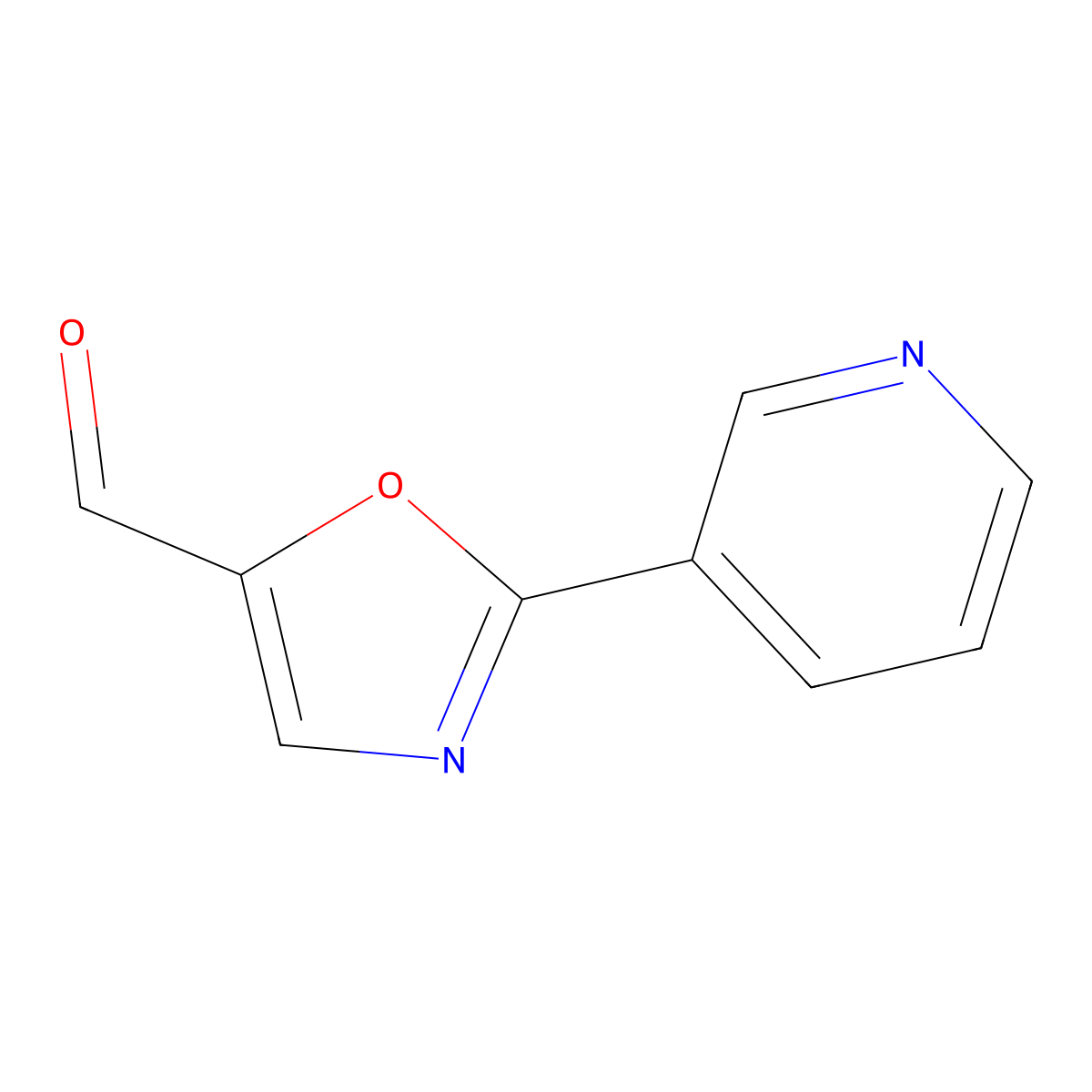 2-(Pyridin-3-yl)-1,3-oxazole-5-carbaldehyde molecular structure, CAS 1267182-01-3