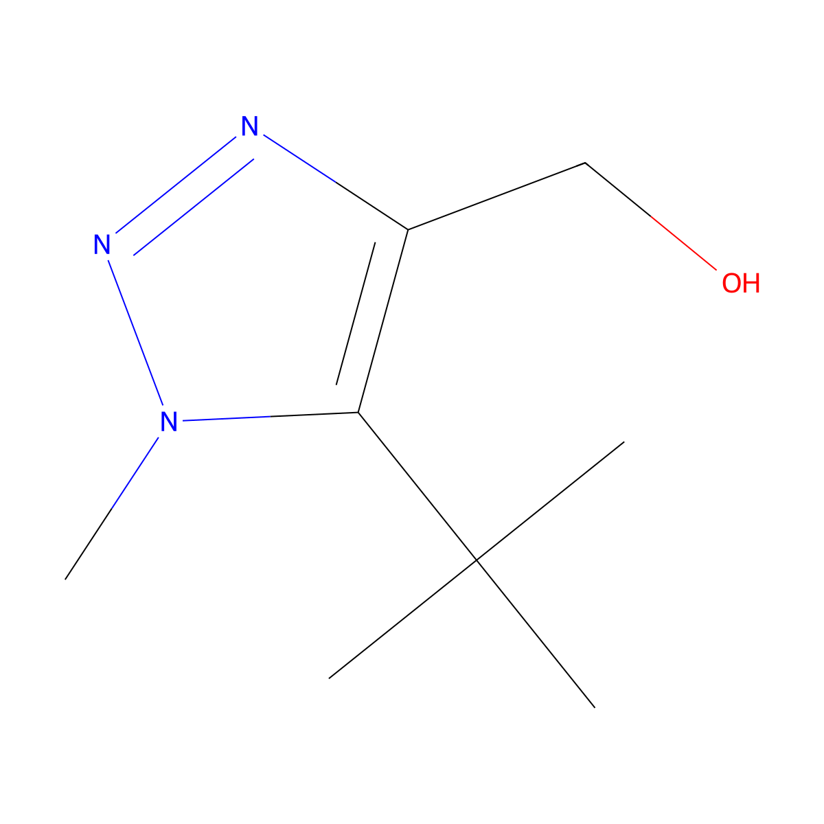(5-tert-Butyl-1-methyl-1H-1,2,3-triazol-4-yl)methanol molecular structure, CAS 1267185-52-3