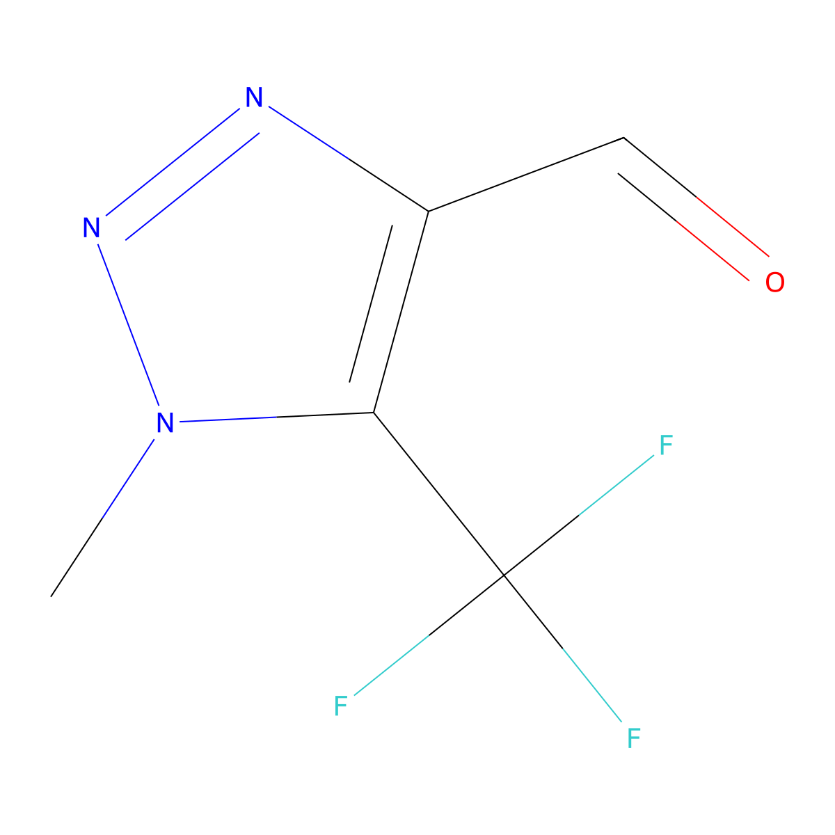 1-methyl-5-(trifluoromethyl)-1H-1,2,3-triazole-4-carbaldehyde molecular structure, CAS 1267185-70-5