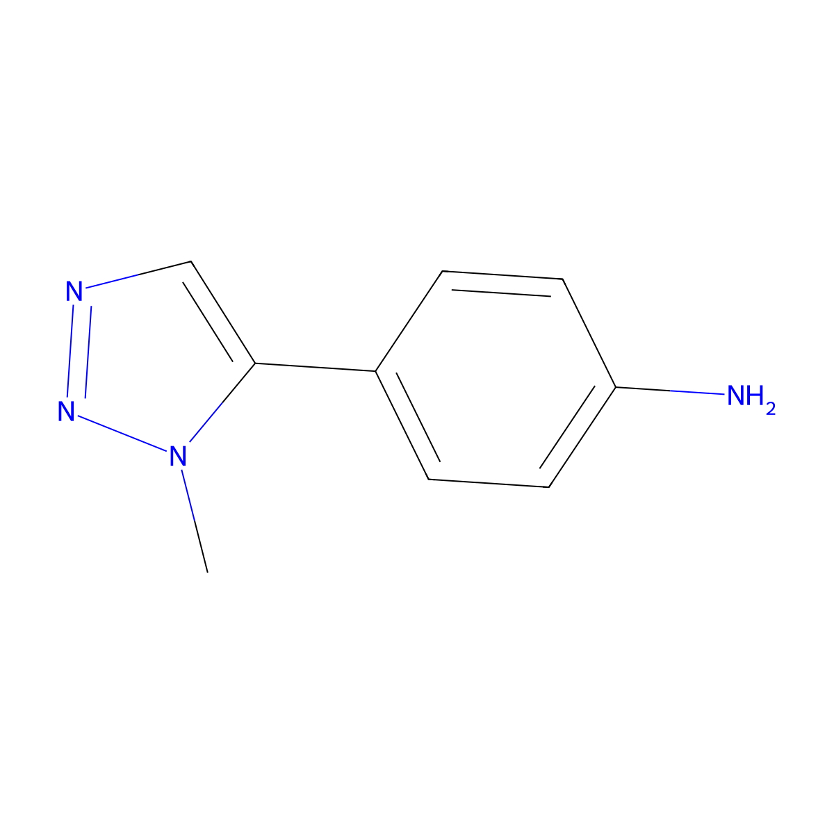 4-(1-Methyl-1H-1,2,3-triazol-5-yl)aniline molecular structure, CAS 1267186-00-4
