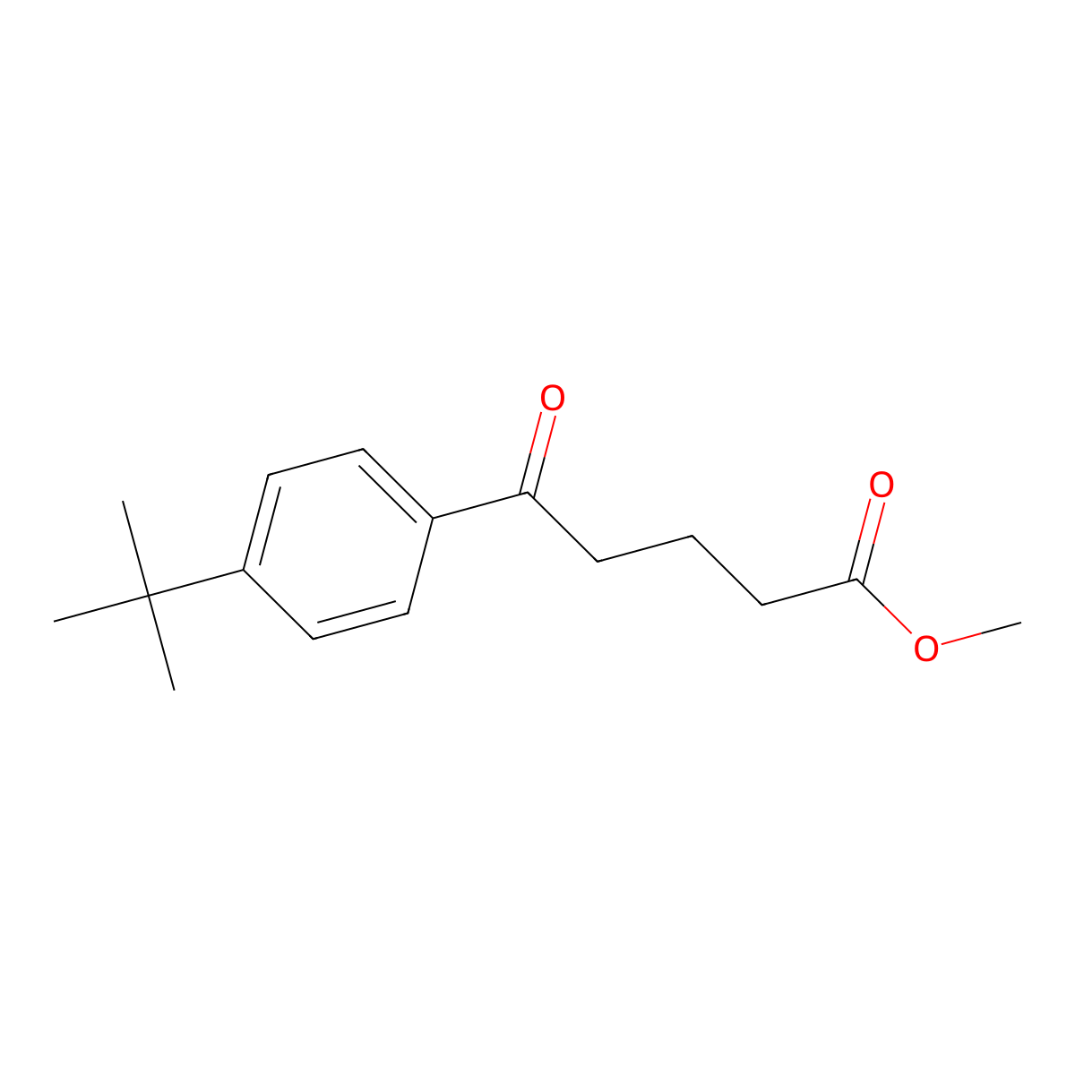 Methyl 5-(4-tert-butylphenyl)-5-oxovalerate molecular structure, CAS 1267187-80-3