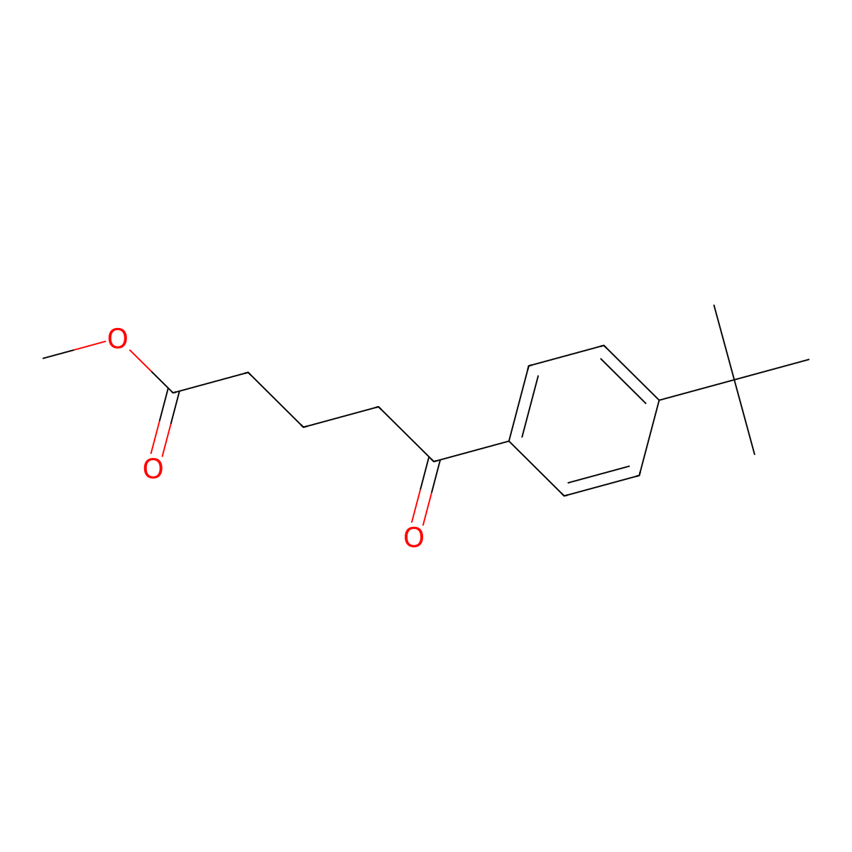 Methyl 5-(4-tert-butylphenyl)-5-oxovalerate molecular structure, CAS 1267187-80-3