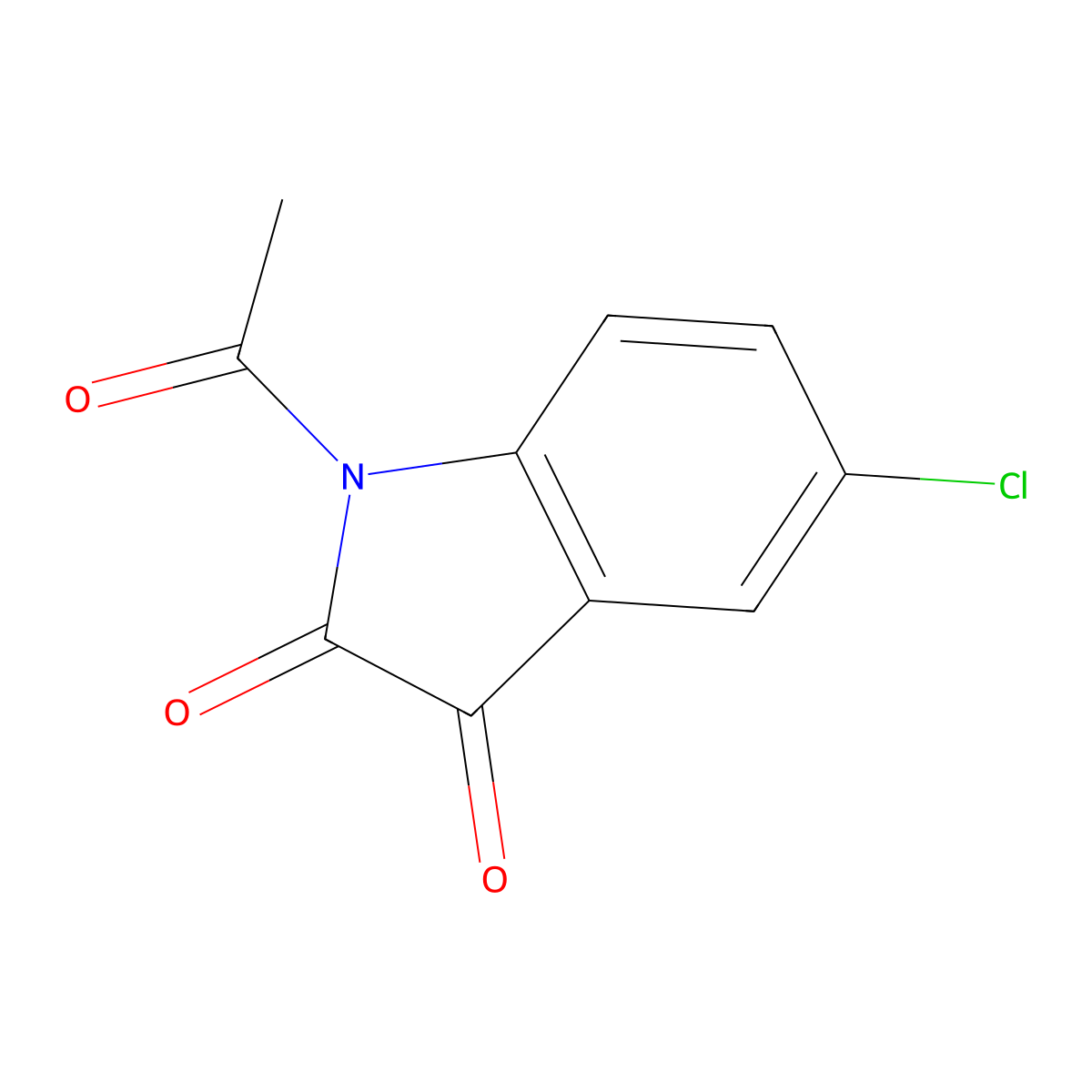 1-Acetyl-5-chloro-1H-indole-2,3-dione molecular structure, CAS 126719-06-0