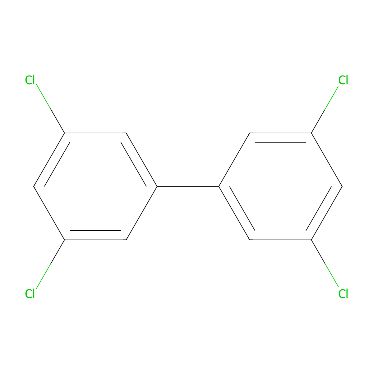 3,3',5,5'-Tetrachlorobiphenyl molecular structure, CAS 12672-29-6