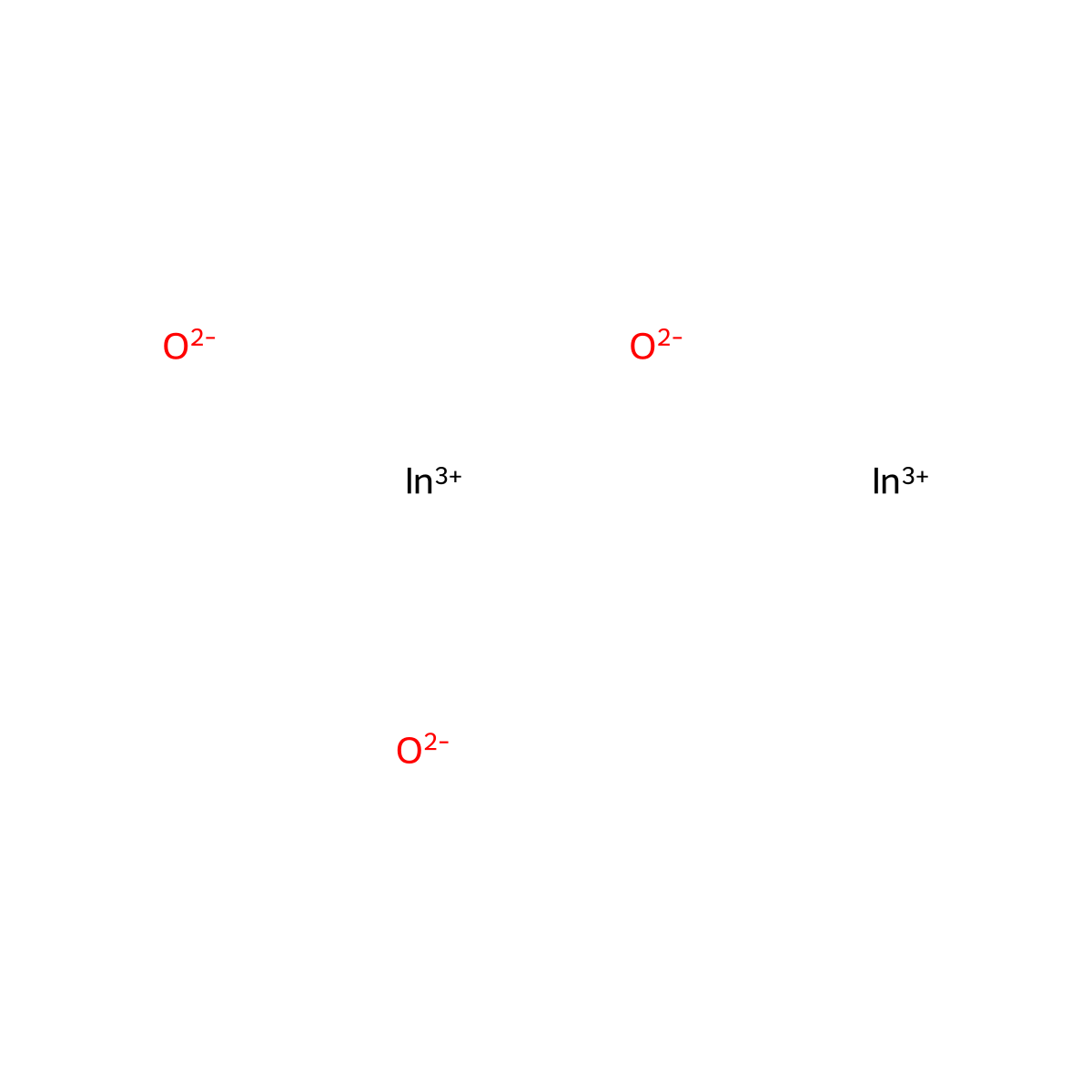 Indium oxide molecular structure, CAS 12672-71-8
