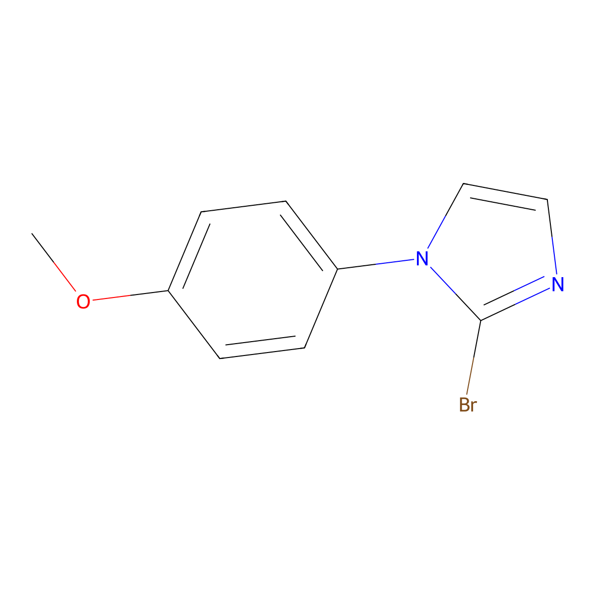 2-bromo-1-(4-methoxyphenyl)-1H-imidazole molecular structure, CAS 1267206-81-4