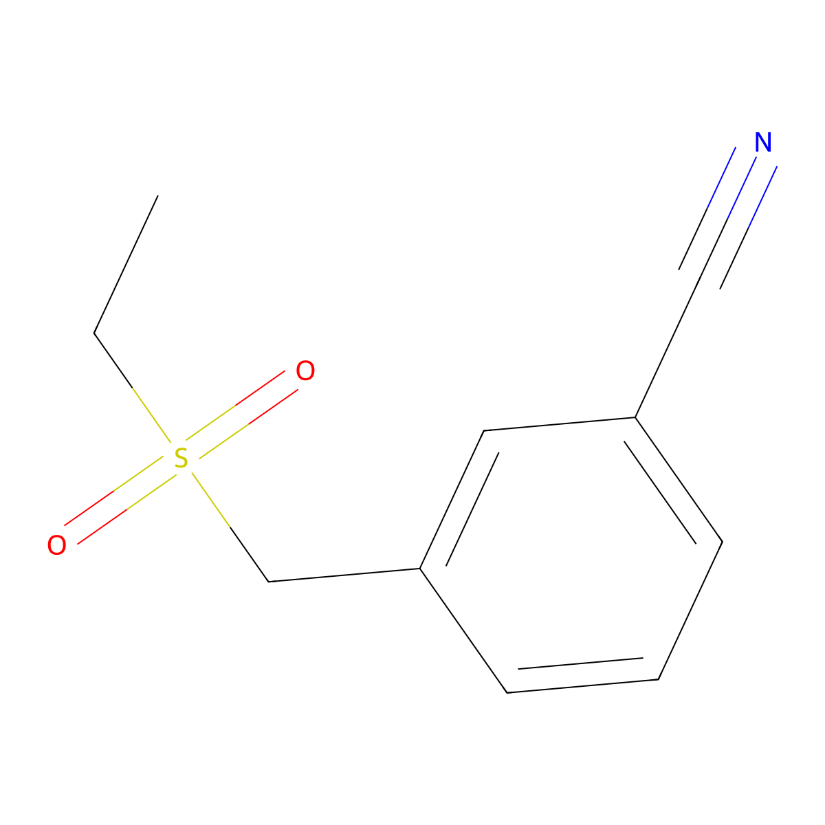 3-[(Ethanesulfonyl)methyl]benzonitrile molecular structure, CAS 1267212-27-0