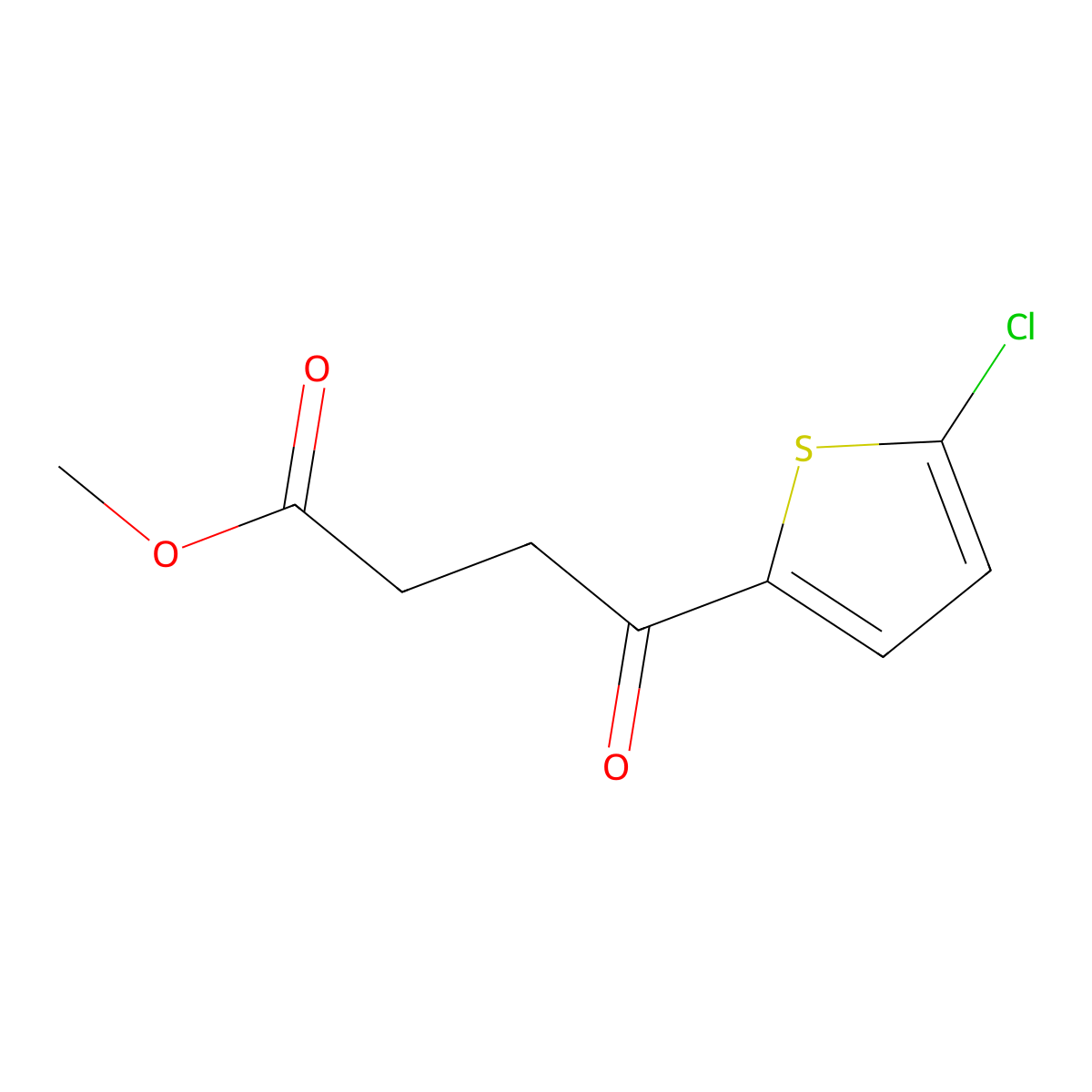 Methyl 4-(2-chloro-5-thienyl)-4-oxobutyrate molecular structure, CAS 1267214-83-4