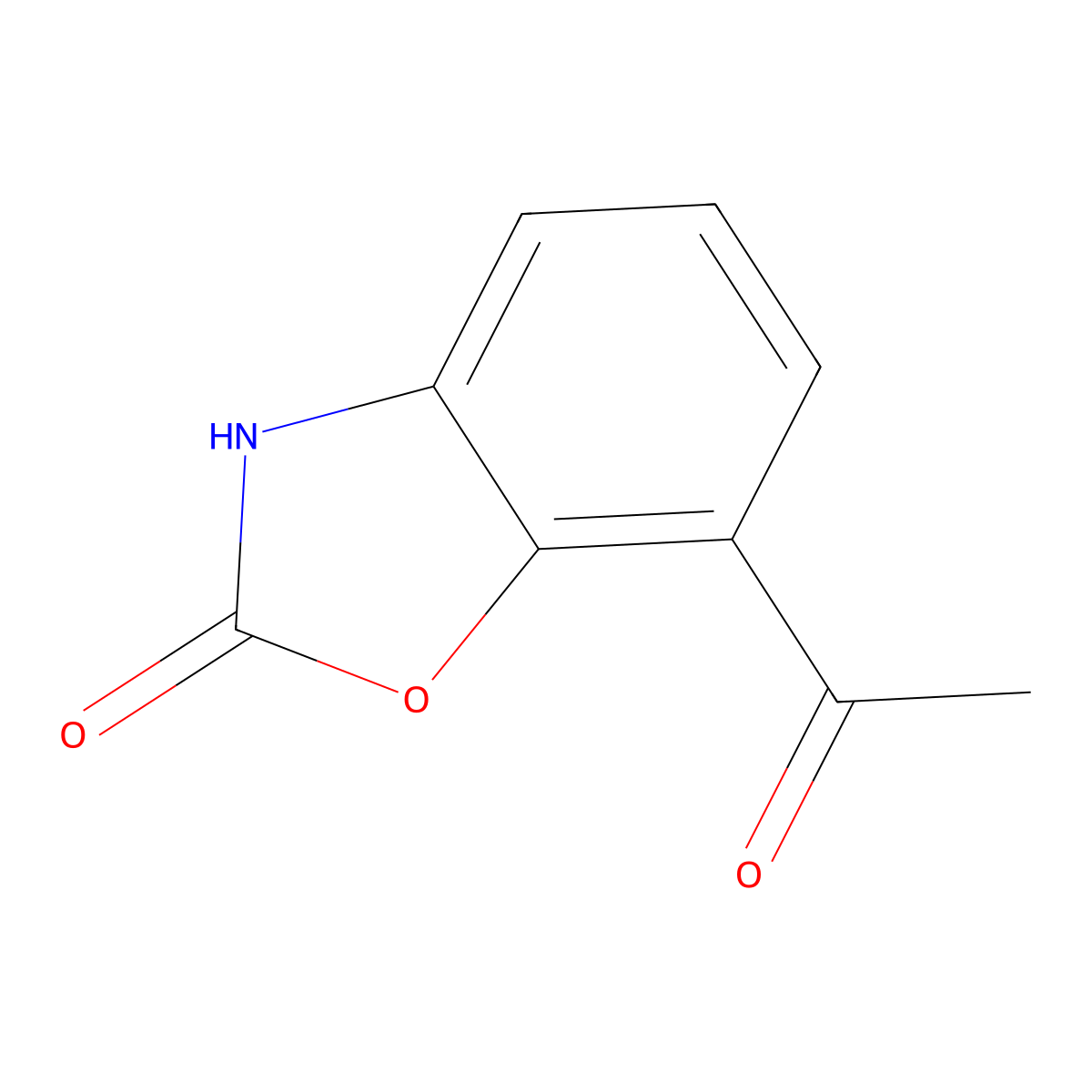 7-Acetyl-2,3-dihydro-1,3-benzoxazol-2-one molecular structure, CAS 1267216-57-8