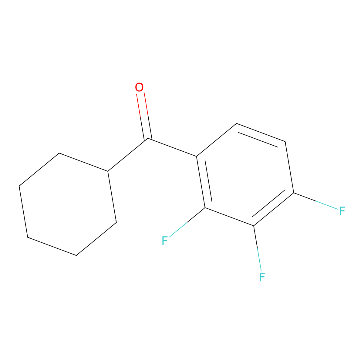 2,3,4-Trifluorophenyl cyclohexyl ketone molecular structure, CAS 1267217-51-5