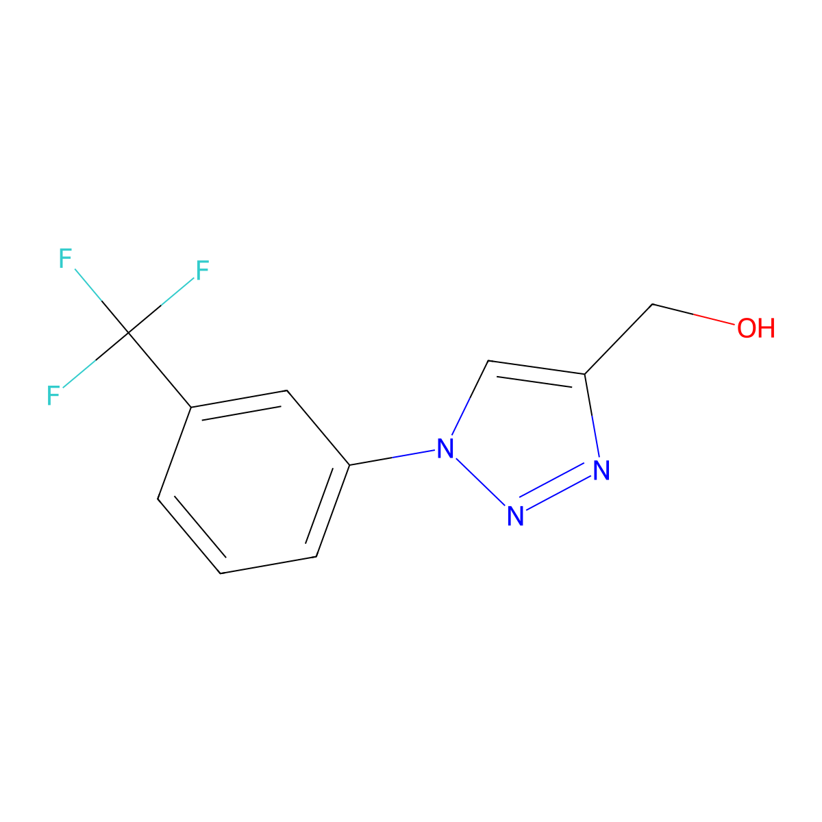 {1-[3-(trifluoromethyl)phenyl]-1H-1,2,3-triazol-4-yl}methanol molecular structure, CAS 1267217-73-1