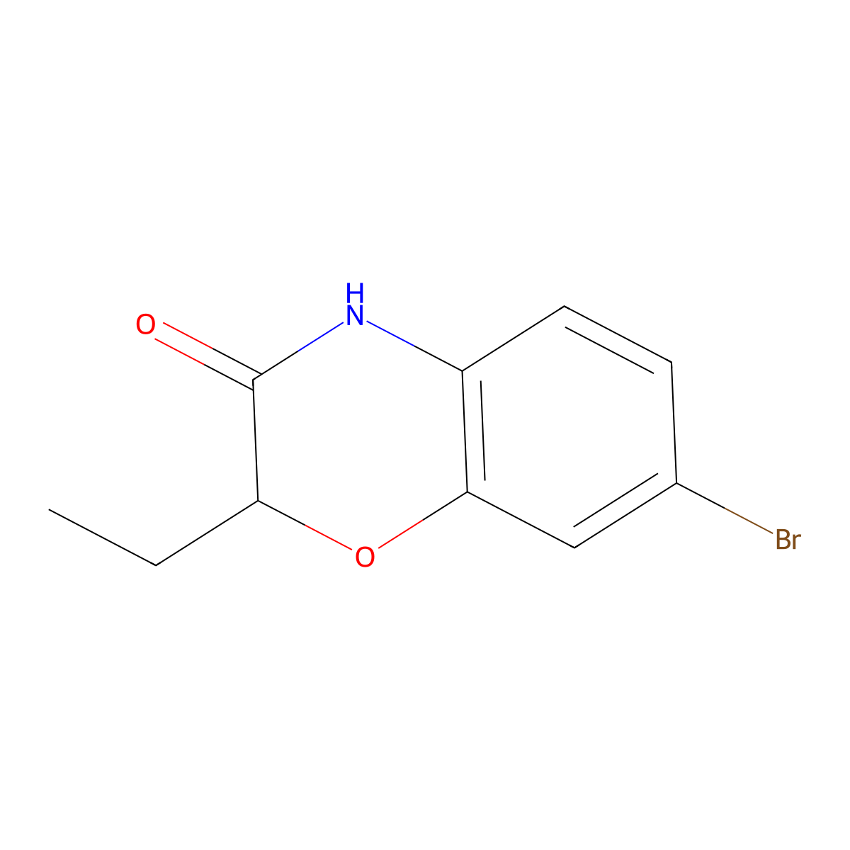7-Bromo-2-ethyl-2H-benzo[b][1,4]oxazin-3(4H)-one molecular structure, CAS 1267223-14-2