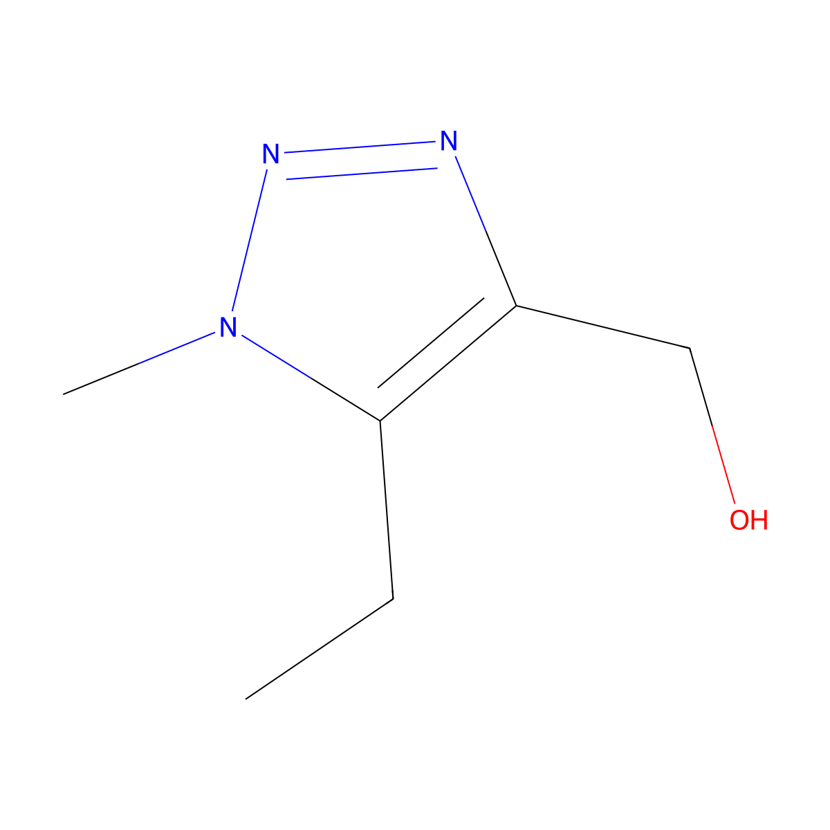 (5-Ethyl-1-methyl-1H-1,2,3-triazol-4-yl)methanol molecular structure, CAS 1267226-44-7