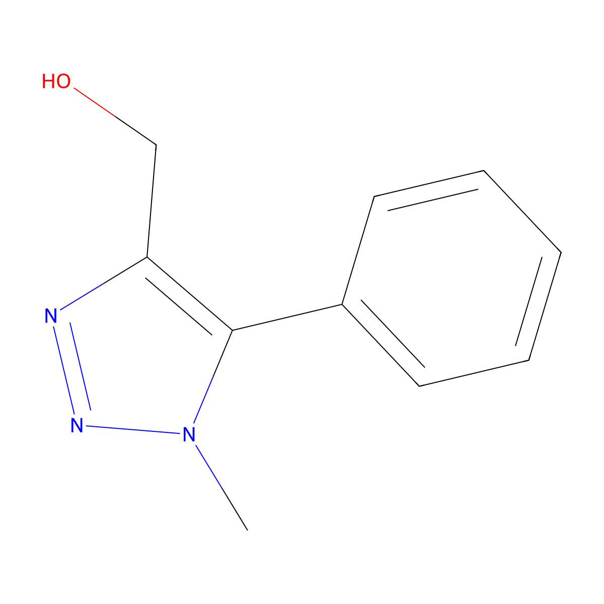 (1-Methyl-5-phenyl-1H-1,2,3-triazol-4-yl)methanol molecular structure, CAS 1267226-68-5
