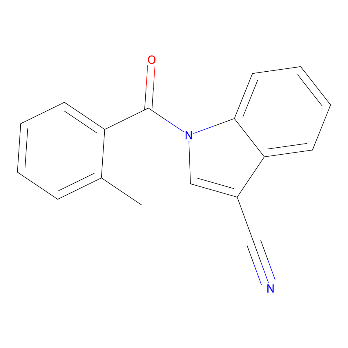 1-[(2-methylphenyl)carbonyl]-1H-indole-3-carbonitrile molecular structure, CAS 1267229-83-3